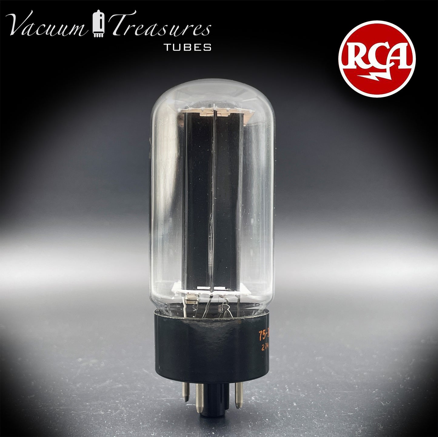 5R4GYB 5R4GY NOS RCA/MOTOROLA Black Plates Top Side Halo Getter Tested Tube Rectifier Made in USA '75