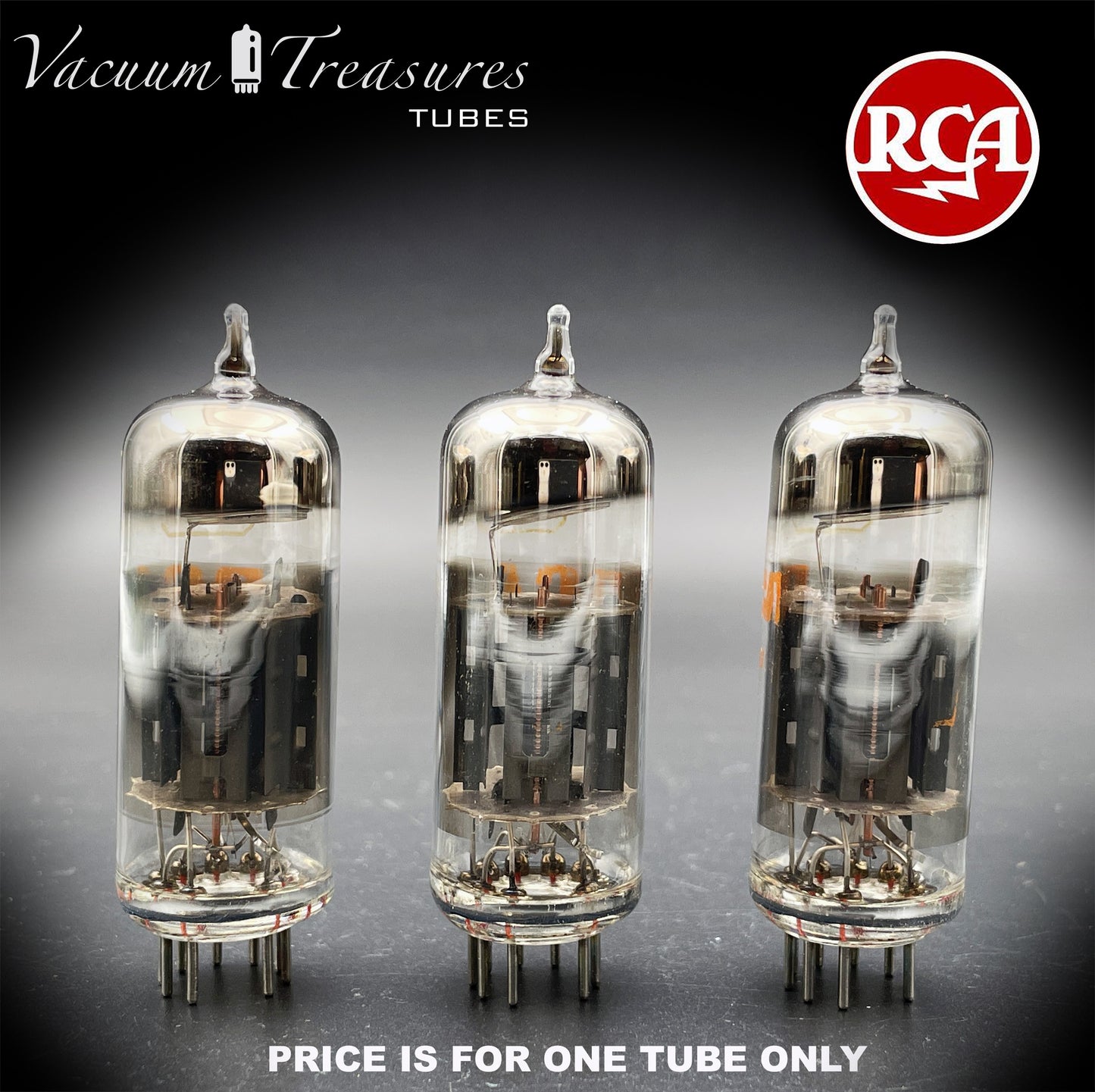 12BY7A EL180 RCA NOS Gray Plates Smoked Glass Halo Getter Tested Tube Made in USA