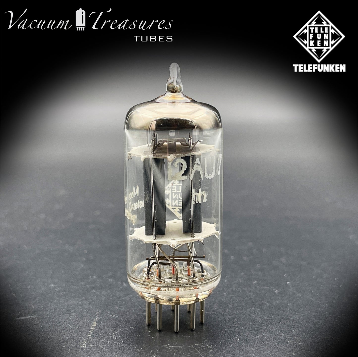 12AU7 / ECC82 TELEFUNKEN NOS Amplitrex Tested - Ribbed Plates - ◊ Diamond Bottom - Made in West Germany