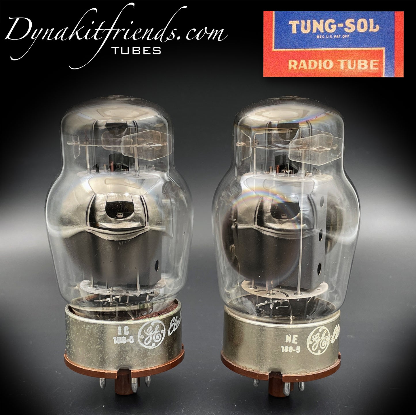 6550 TUNG-SOL NOS Type 2 - 4th Generation Gray Plates Triple Halo Getter Three Holes Matched Tubes Made in USA