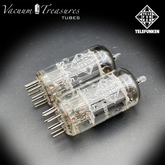 5965 / E180CC NOS TELEFUNKEN Matched Pair Diamond Bottom Made in GERMANY