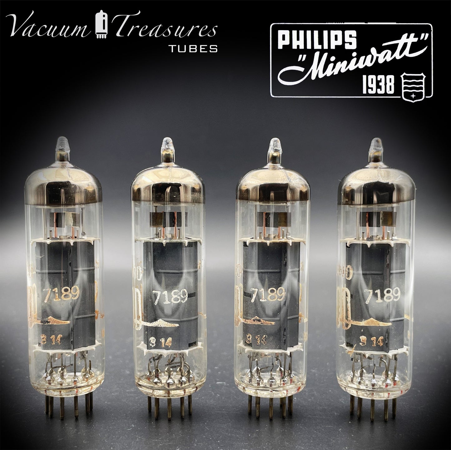 7189 SHERWOOD by Philips – Heerlen 1963 – Gray Plates – rx4 – Matched Quad – Tested 100%