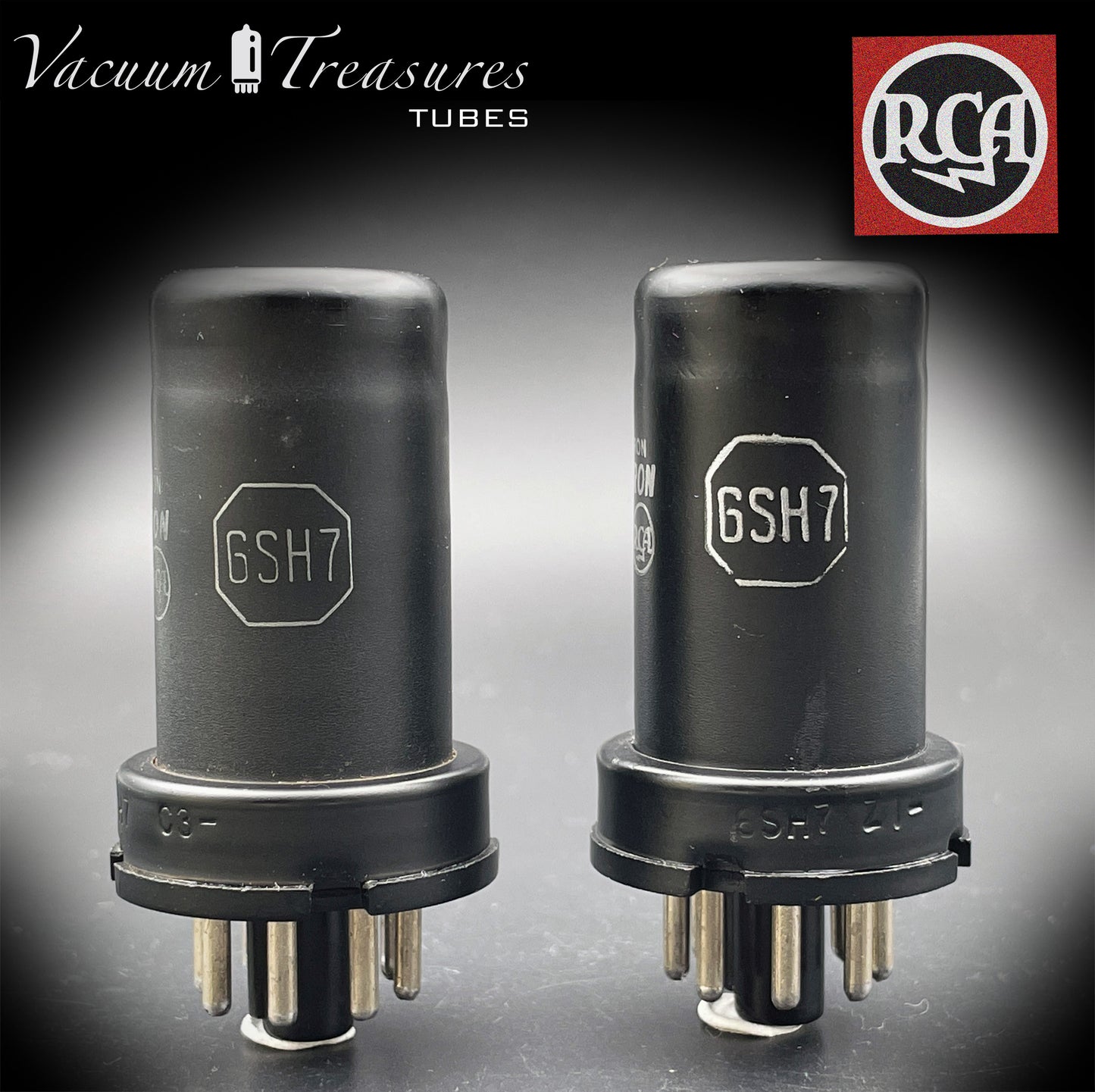 6SH7 RCA NOS NIB Metal Can Tested Pair Tubes Made in USA