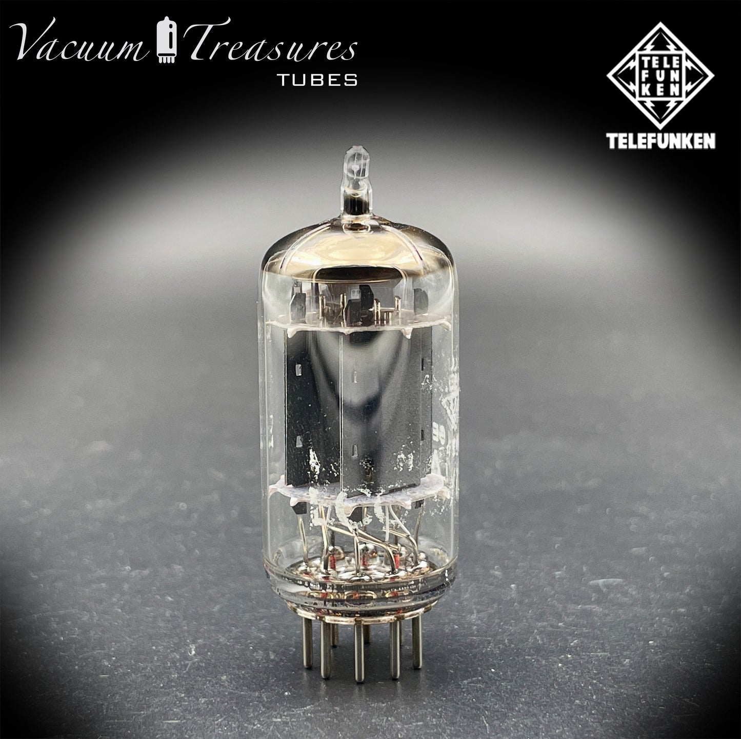 ECC83 / 12AX7 TELEFUNKEN Smooth Plates Diamond Bottom Tube Made in GERMANY