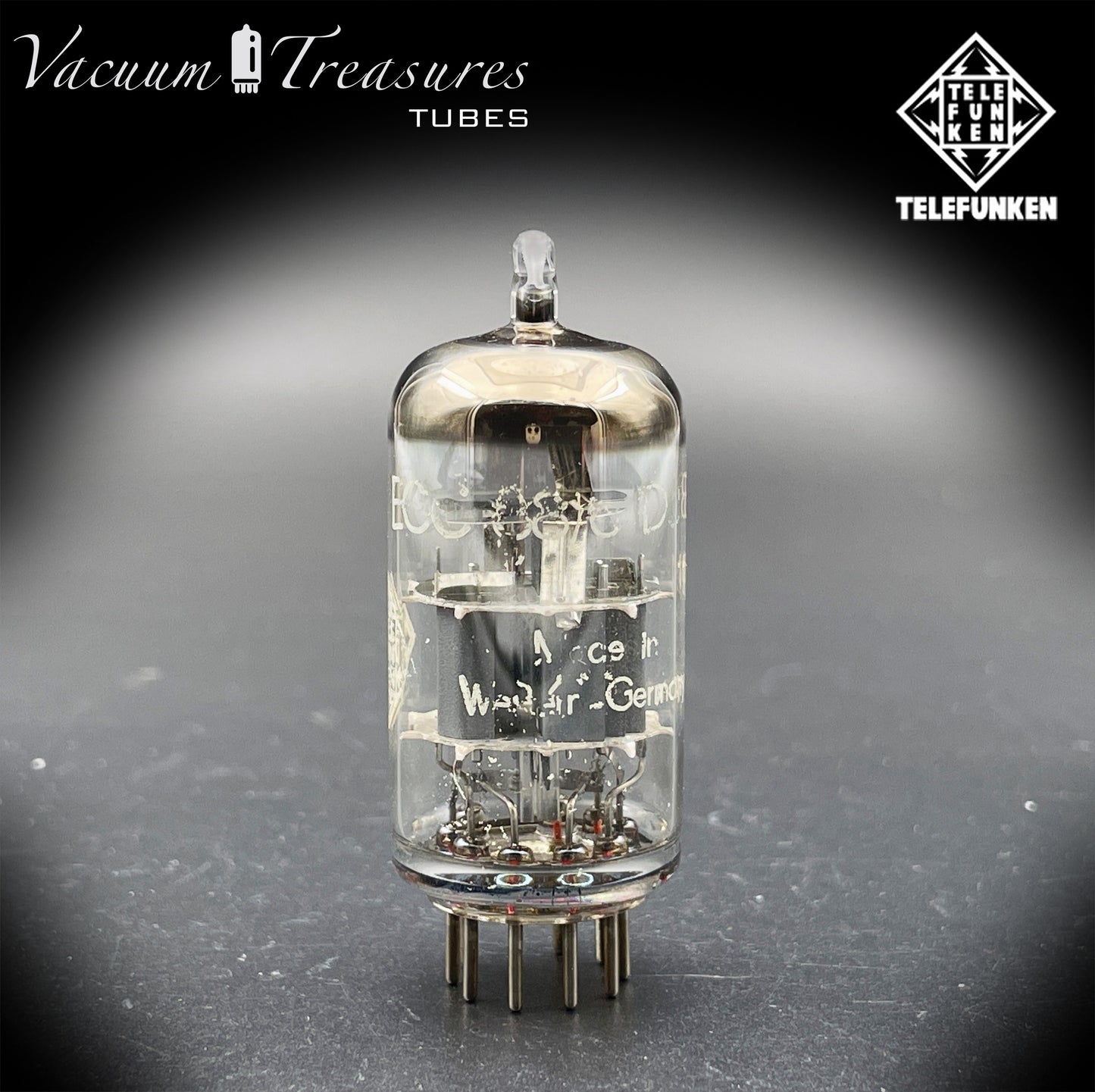 ECC88 6DJ8 TELEFUNKEN Diamond <> Bottom Tested Tube Made In Western Germany '62