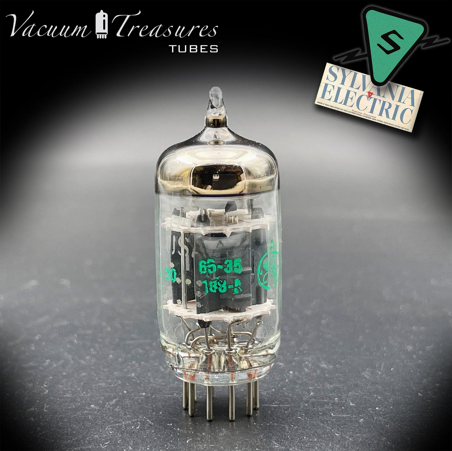 JG-5751 GE NOS Gray Plates Disc Getter Tested Tube Made in USA '65