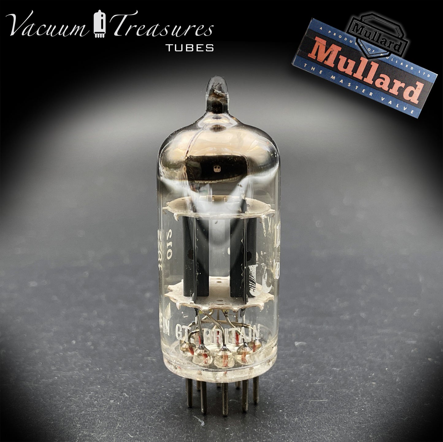 12AX7 ( ECC83 ) MULLARD Blackburn Short plates O Getter Tested Tubes MADE IN GREAT BRITAIN '50s