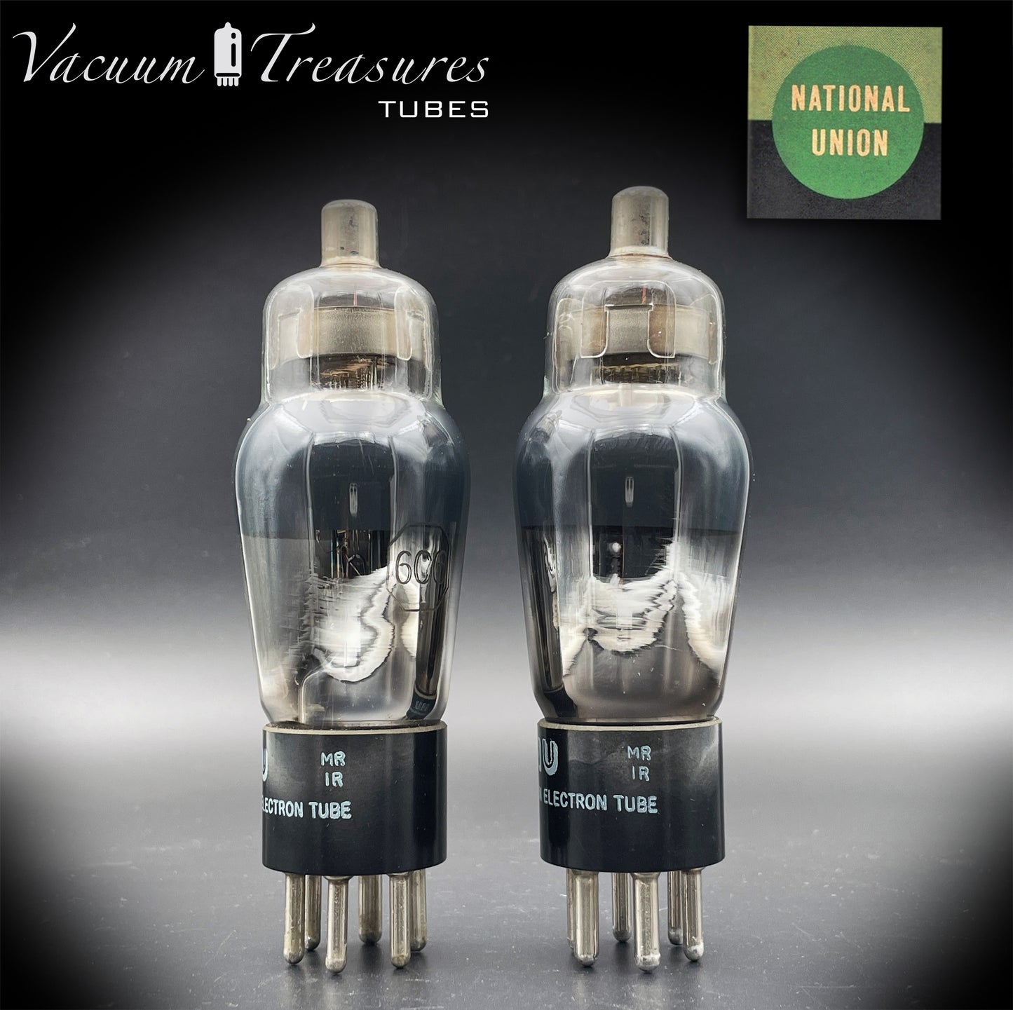 6C6 ( CK108 ) NU National Union NOS NIB Grafite Glass Matched Pair Tubes Made in USA