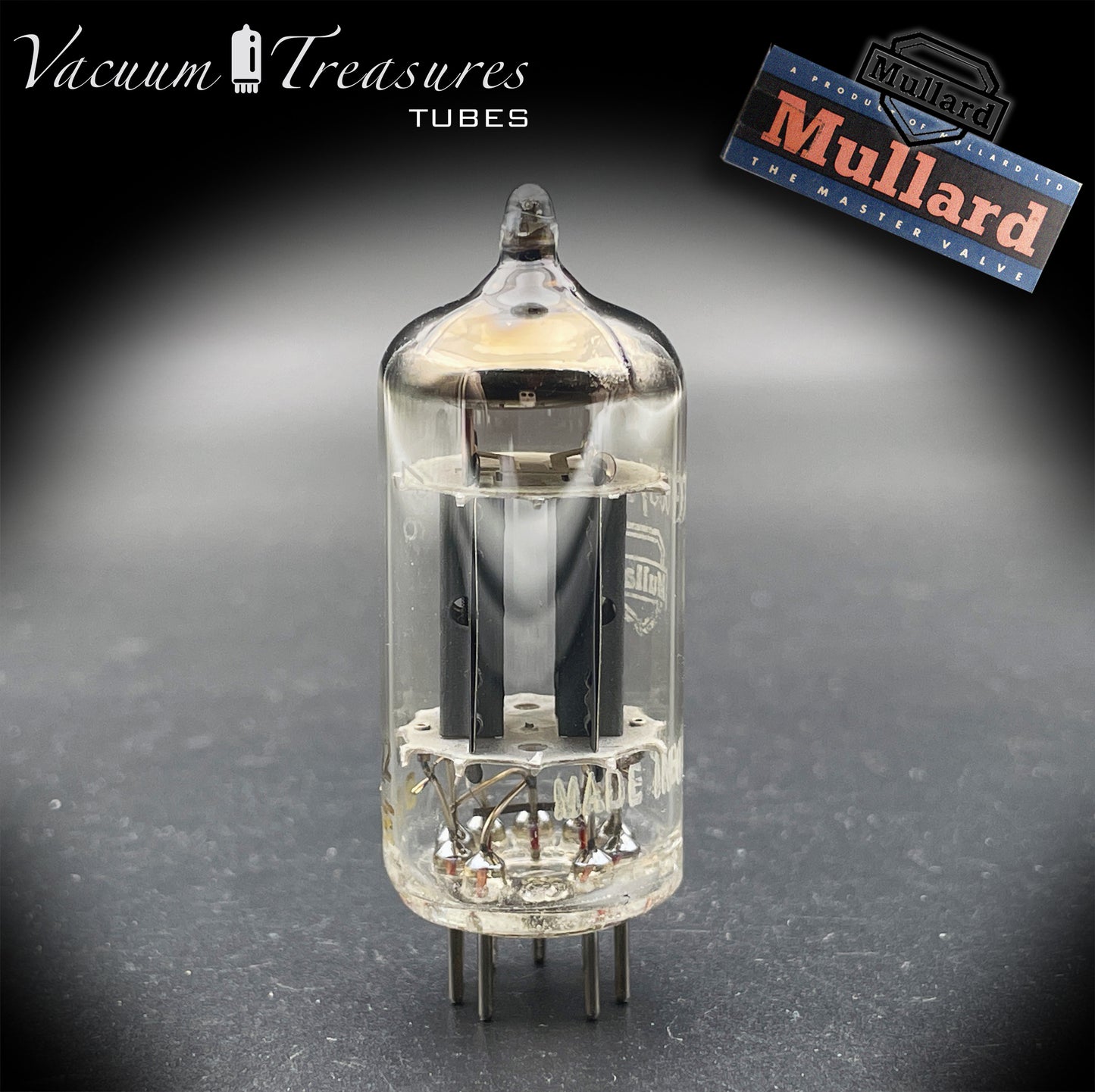 12AX7 / ECC83 NOS MULLARD Blackburn 1959 – Long Gray Plates – Halo Getter – Balanced Section