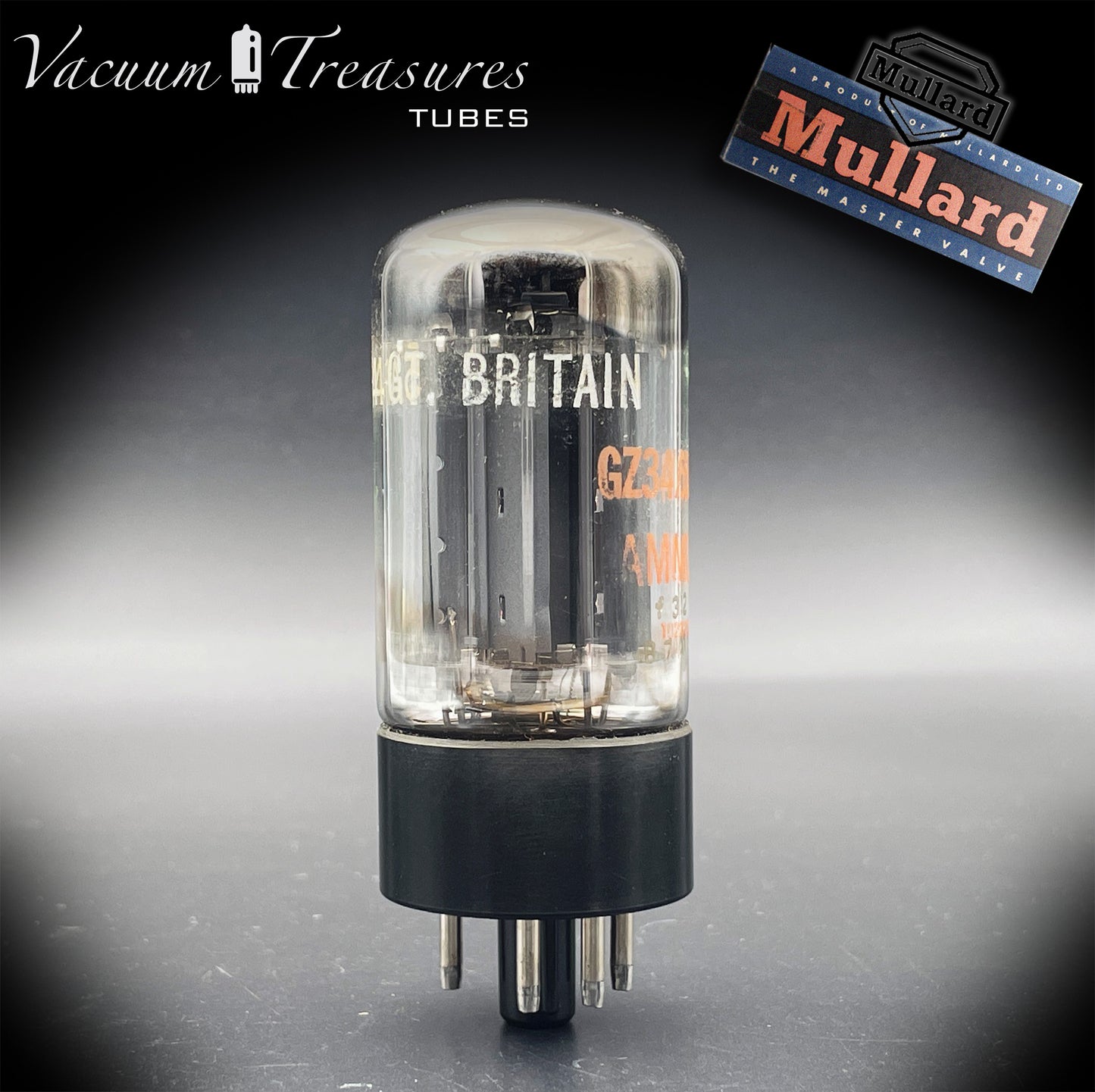 GZ34 / 5AR4 MULLARD NOS Brand Hammond Blackburn f32 – 4 Notches – Made in Great Britain '67