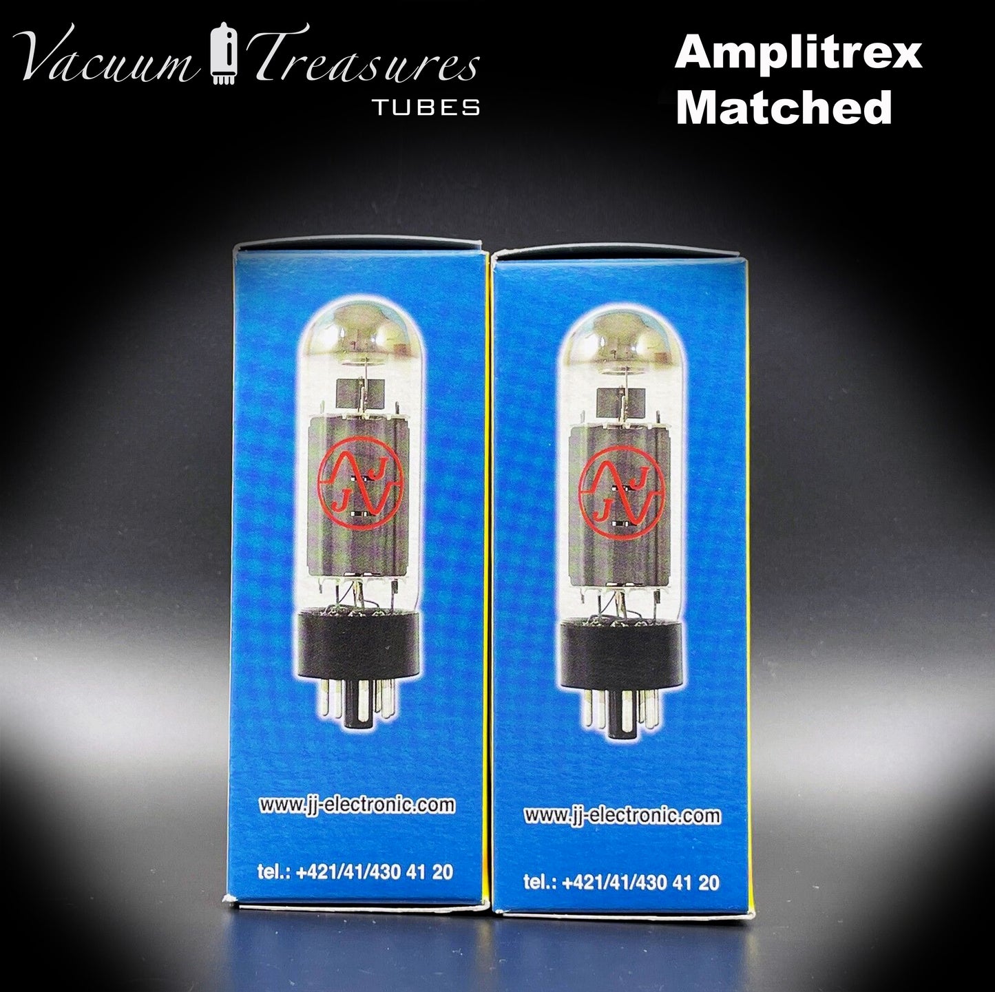 6550 JJ ELECTRONICS AMPLITREX Standard Matching Tubes (2 TUBES) NEW IN BOX