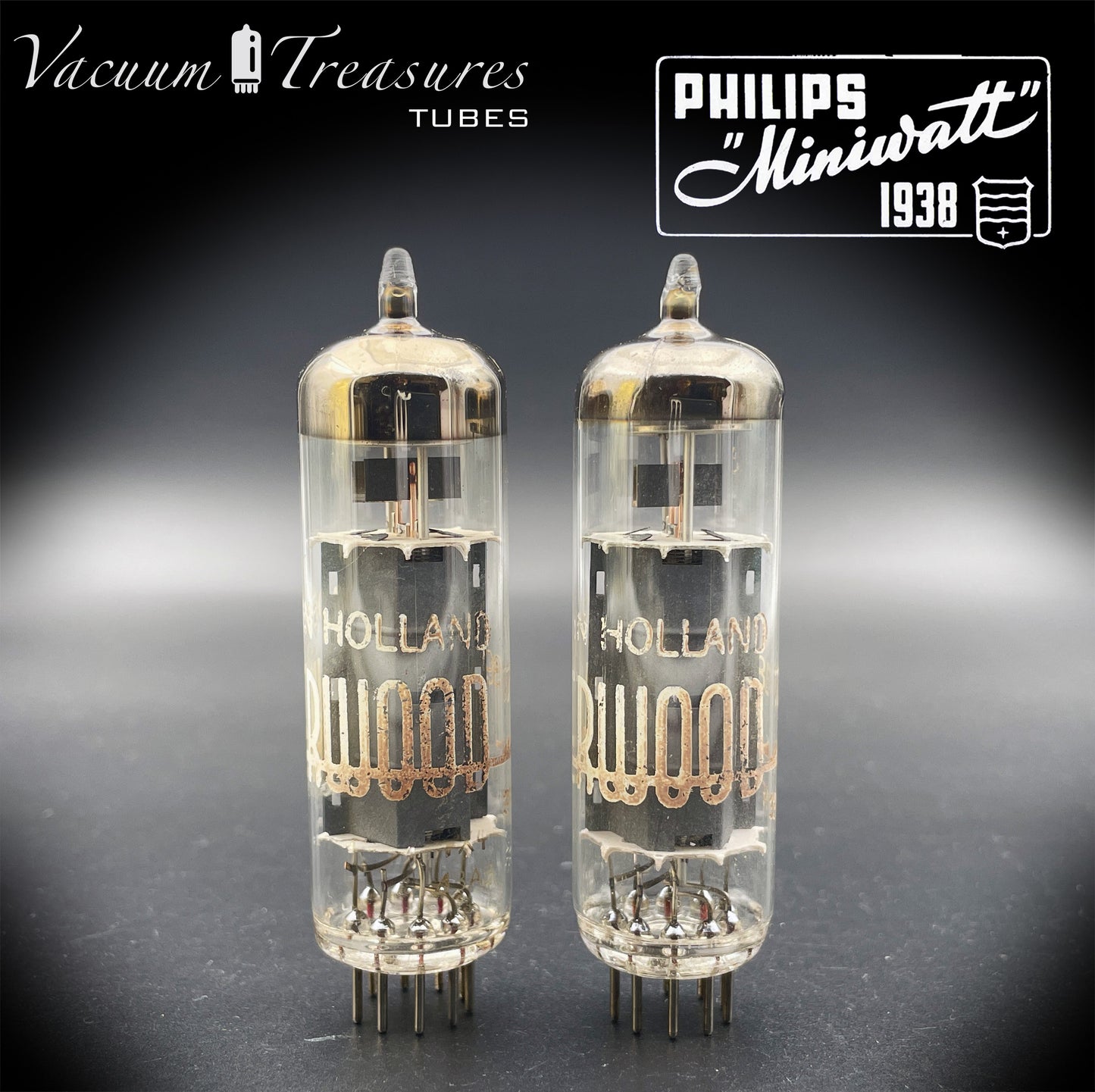 7189 SHERWOOD by Philips – Heerlen 1963 – Gray Plates – rx4 – Matched Pair – Tested 100%