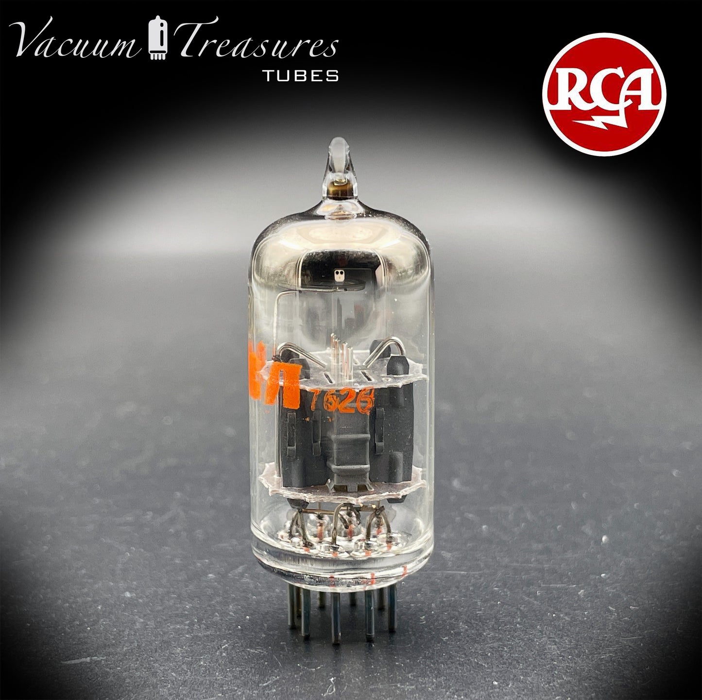 12AY7 RCA NOS NIB Gray Plates O Getter Tested Tube MADE IN USA