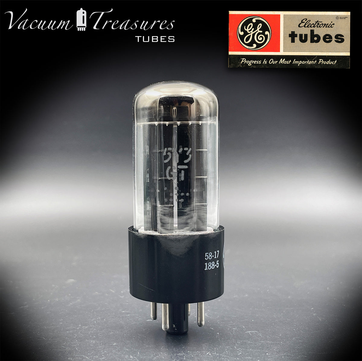 5Y3GT / 5Z2P GE NOS Black Plates D Getter Tube Rectifier Made in USA
