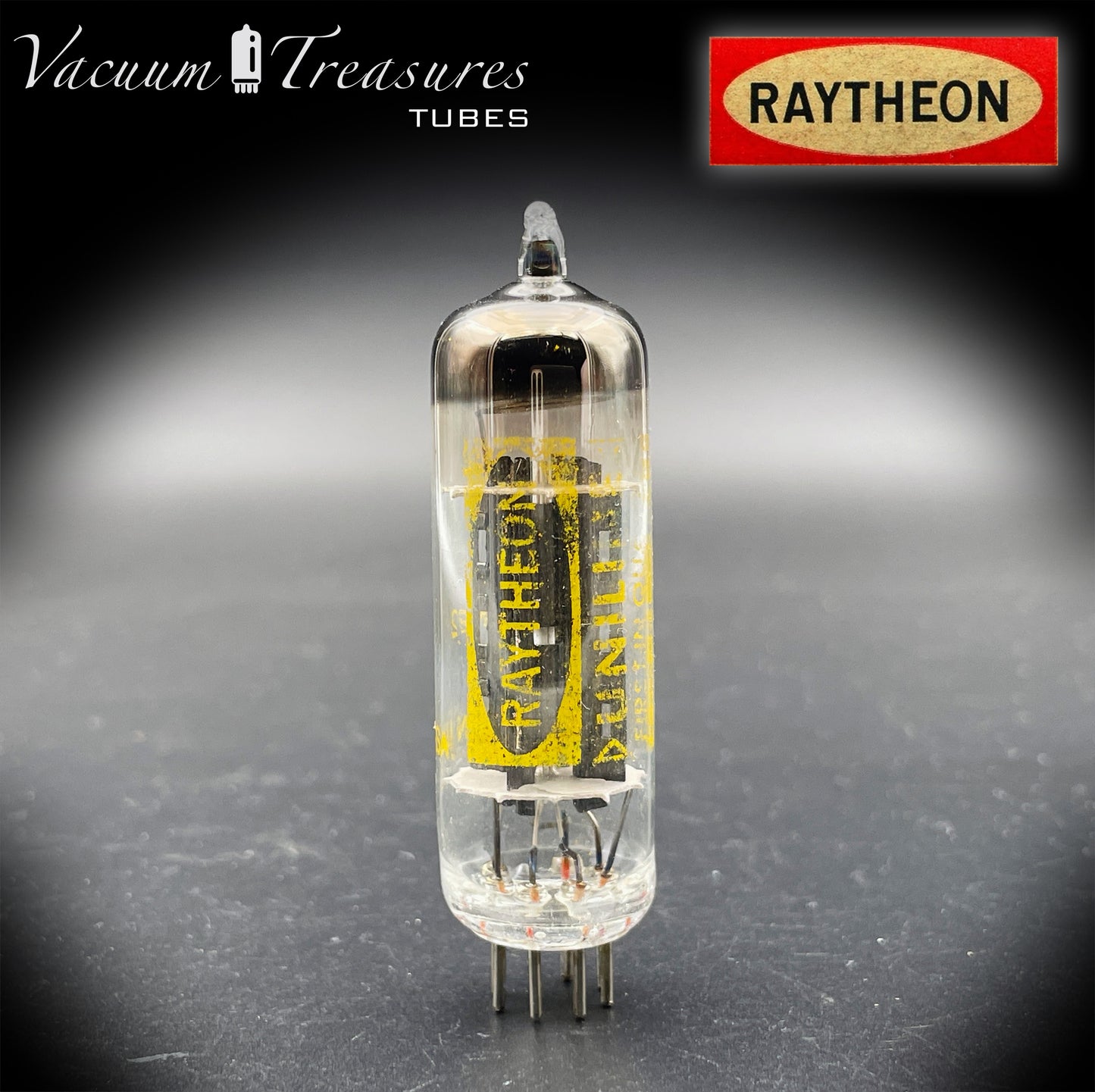 12X4 RAYTHEON NOS NIB Black Plates Halo Getter Tube Rectifier Made in USA '60s