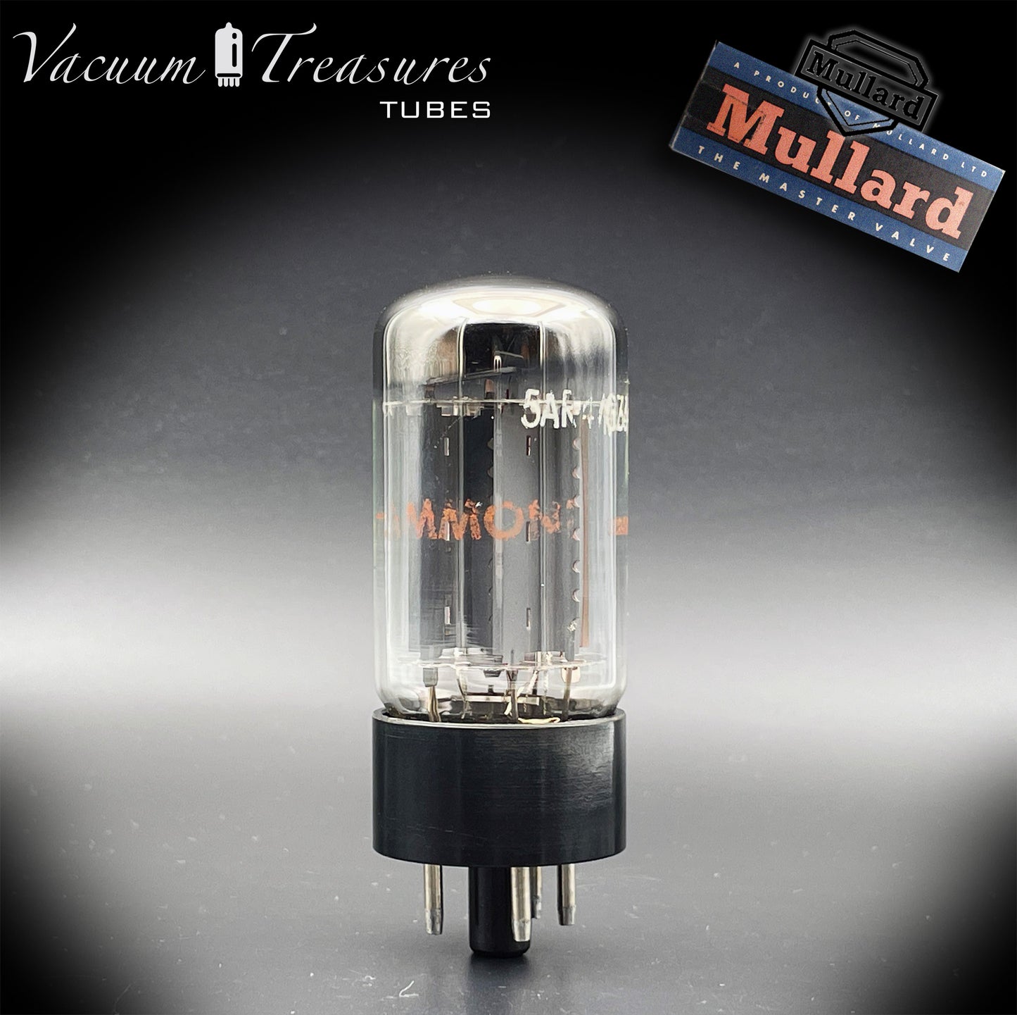 5AR4 ( GZ34 ) NOS MULLARD for HAMMOND, Blackburn plant, 7 Notch Copper Plates, Tested Tube Rectifier Made in GT. BRITAIN