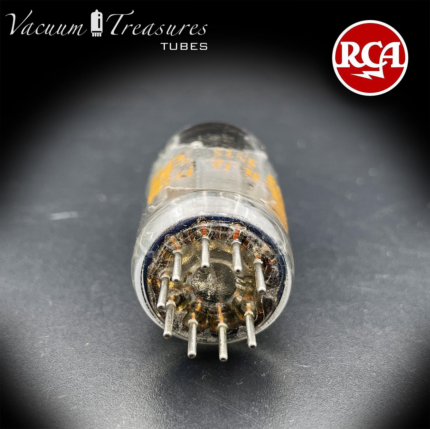12AX7 ECC83 NOS RCA Long Gray Plates Square Getter Tube Made in USA '50s