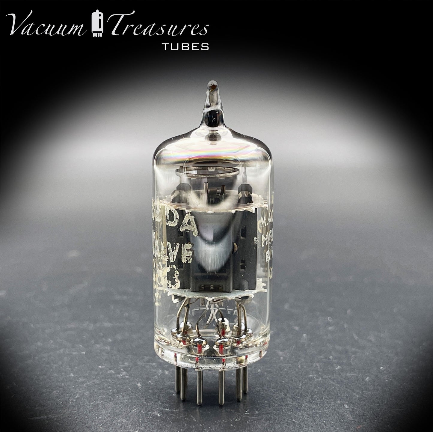 12AX7 / ECC83 Mazda Valve Short Gray Plates Halo Getter - Low Noise & Mic - Made in England BVA