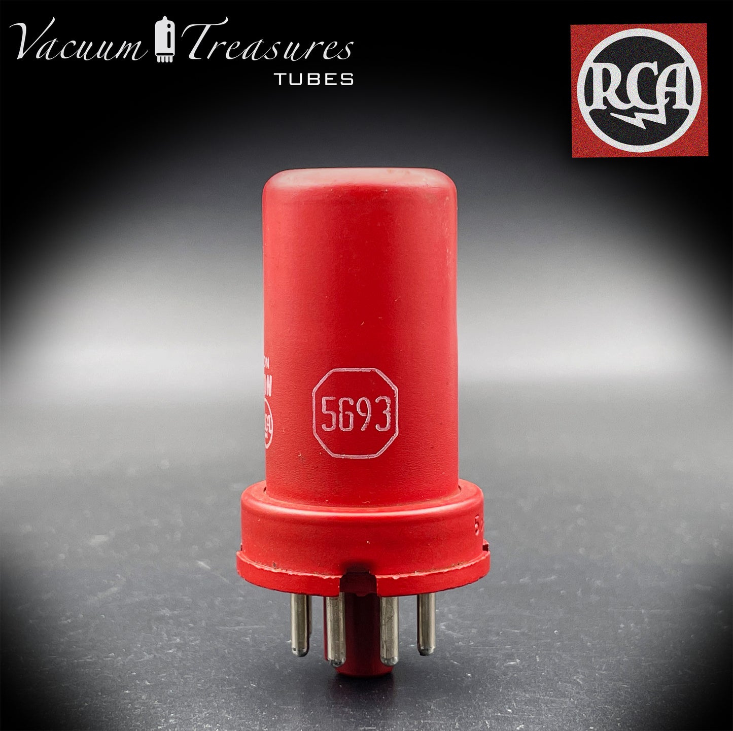 5693 ( CV3699 ) RCA NOS SPECIAL RED AMPLITREX Tested Tube MADE IN USA '52