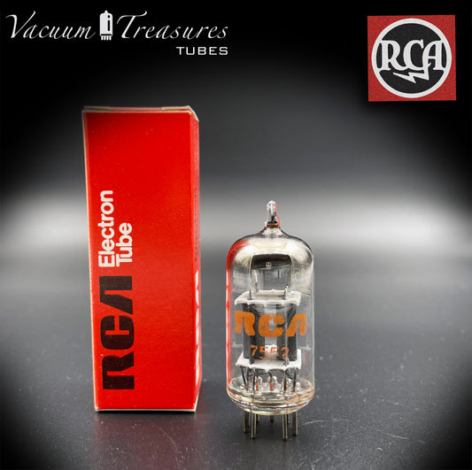 7025 (12AX7 ECC83) RCA ショート プレート O ゲッター 低ノイズ & マイクロフォニックス テスト済みチューブ 米国製