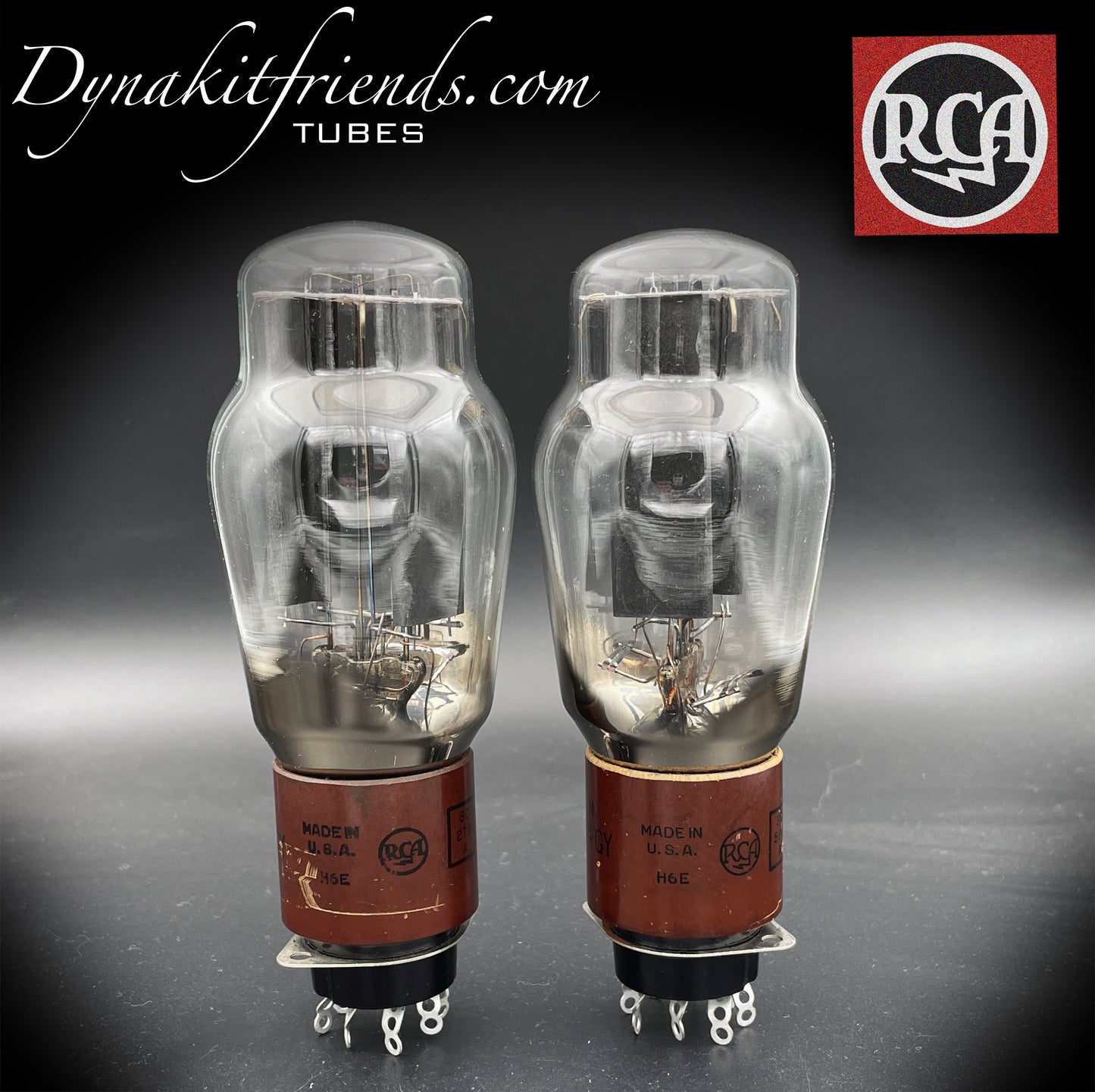 5R4GY JAN ( CV717 ) RCA Black Plates Dual Bottom Square Getter Matched Tubes Rectifiers Made in USA '44