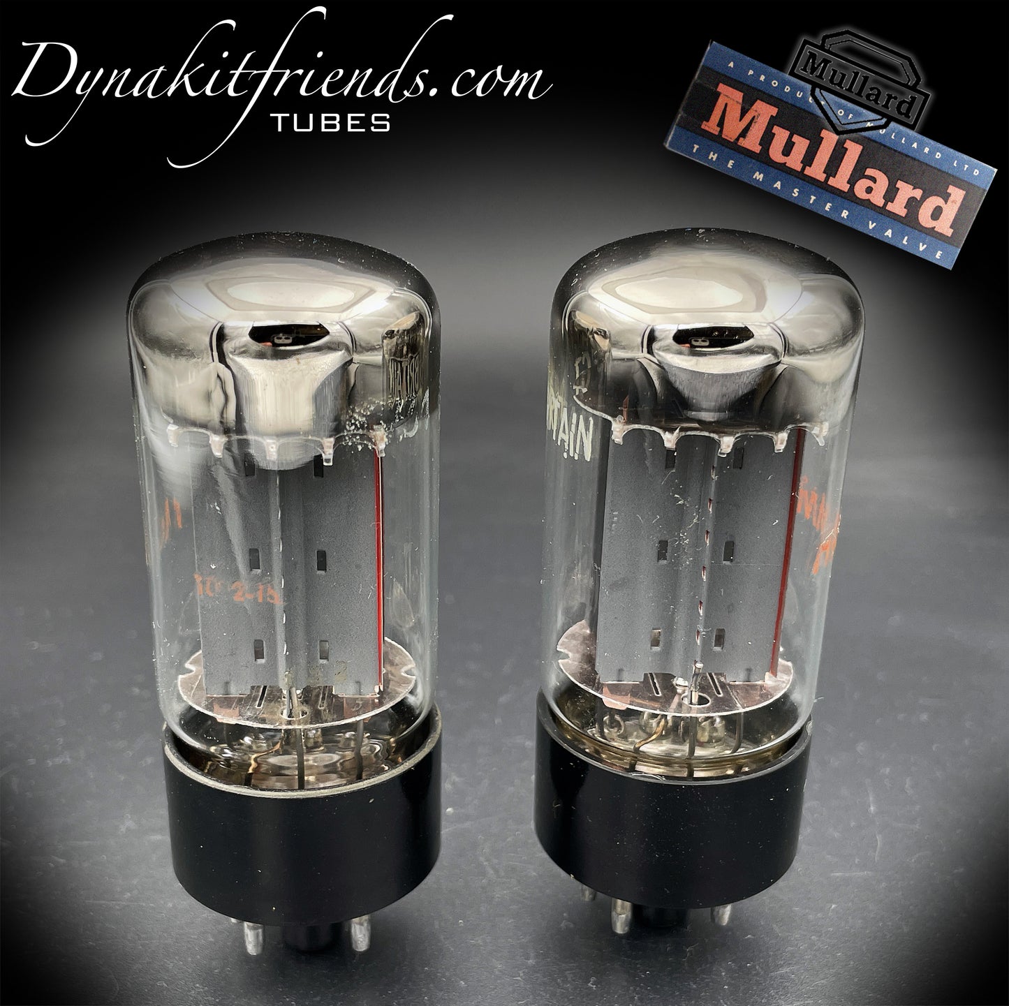 5AR4 ( GZ34 ) NOS MULLARD Blackburn 7 Notch Copper Plates Matched Pair Tubes Rectifiers Made in GT. BRITAIN
