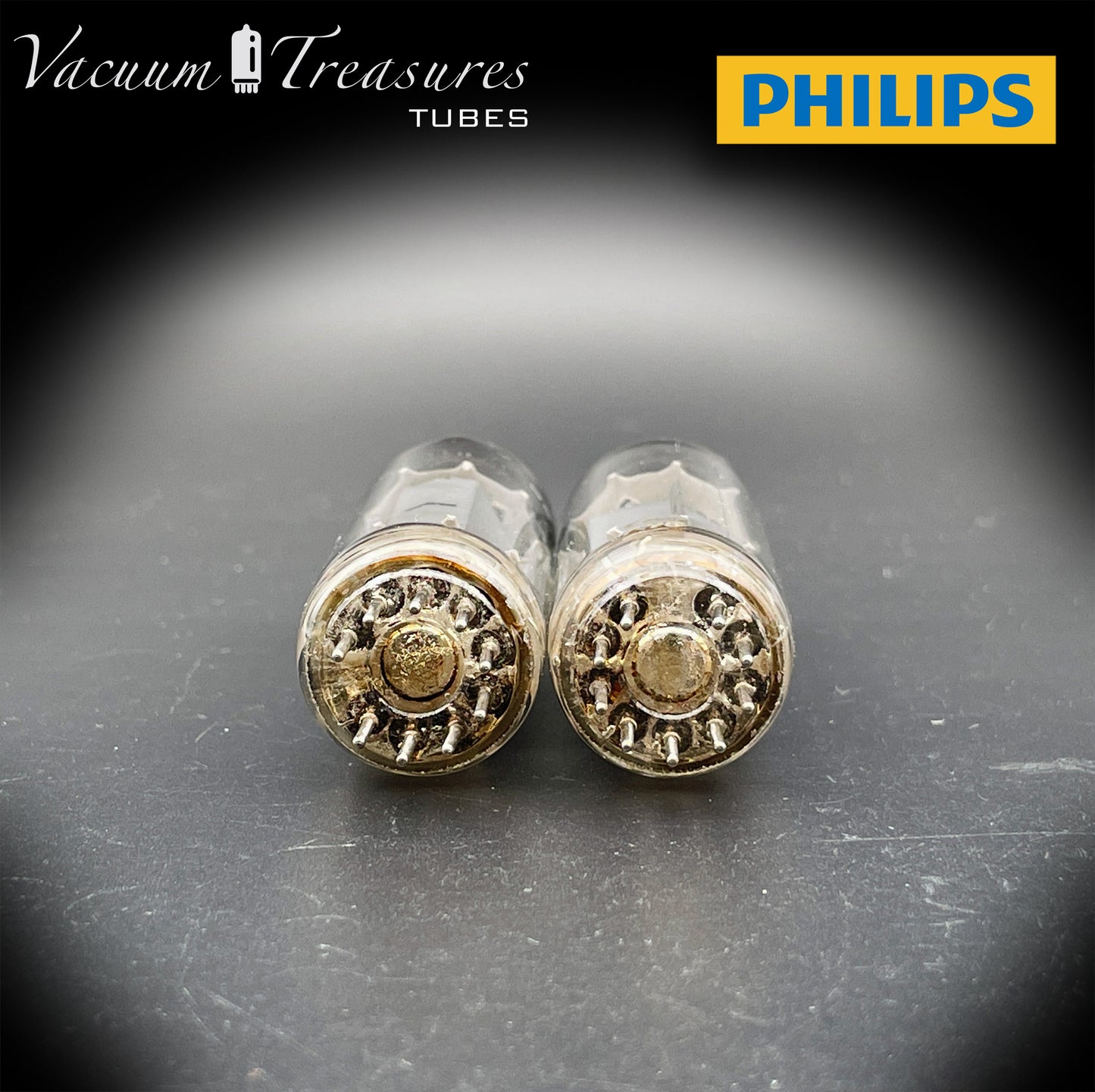 6BQ5 ( EL84 ) PHILIPS Gray Plates Halo Getter rX3 Matched Tubes Made in AUSTRIA '50s