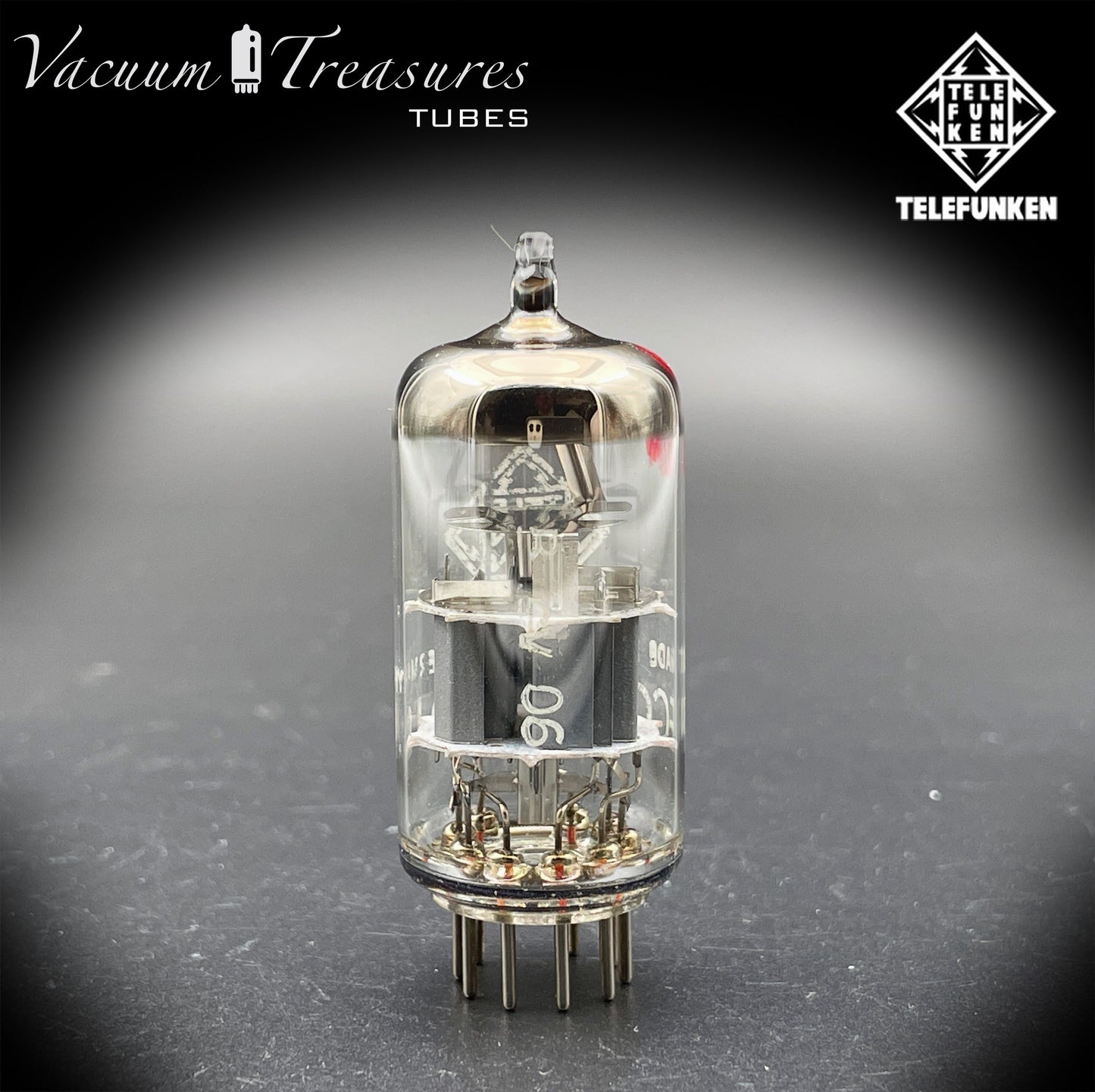 ECC88 6DJ8 TELEFUNKEN Red Dot Diamond <> Bottom Berlino Tested Tube Made In Western Germany '68