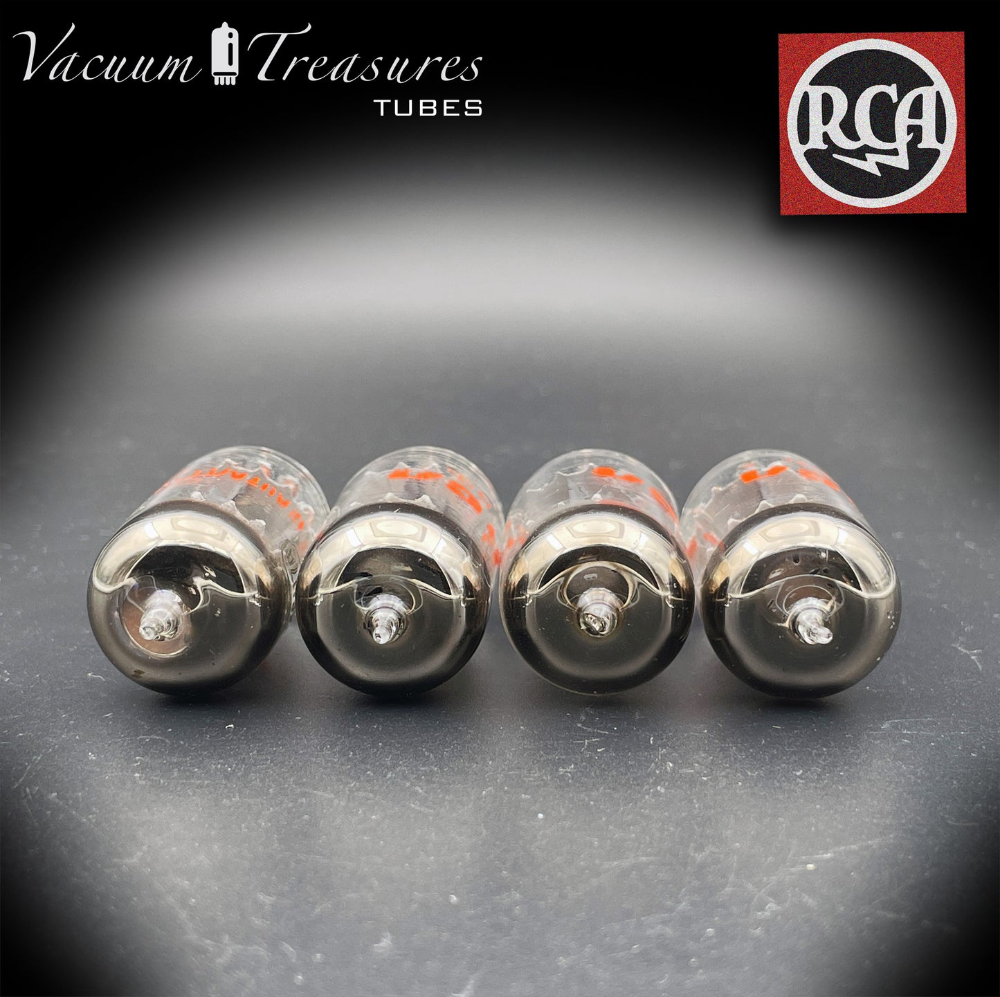 12AU7 A ( ECC82 ) RCA NOS Long Gray Plates Halo Getter Matched Tubes Made in USA