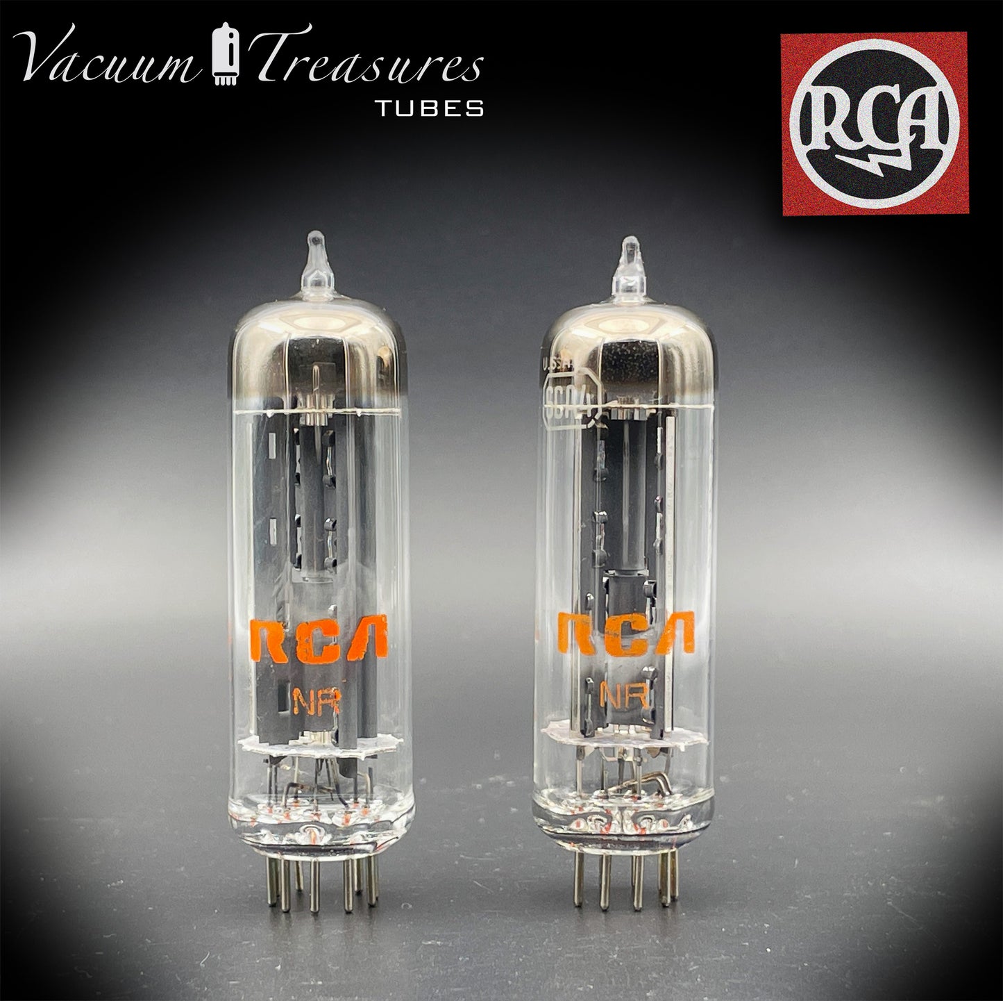 6CA4 ( EZ81 ) NOS NIB RCA Gray Plates Halo Getter Matched Pair Tubes Rectifiers Made in USA '66