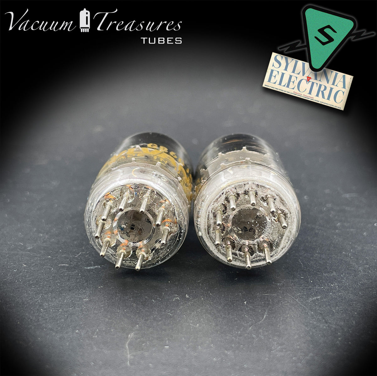 ECC88 / 6DJ8 SYLVANIA AMPLITREX Matched Pair Tubes Made in USA