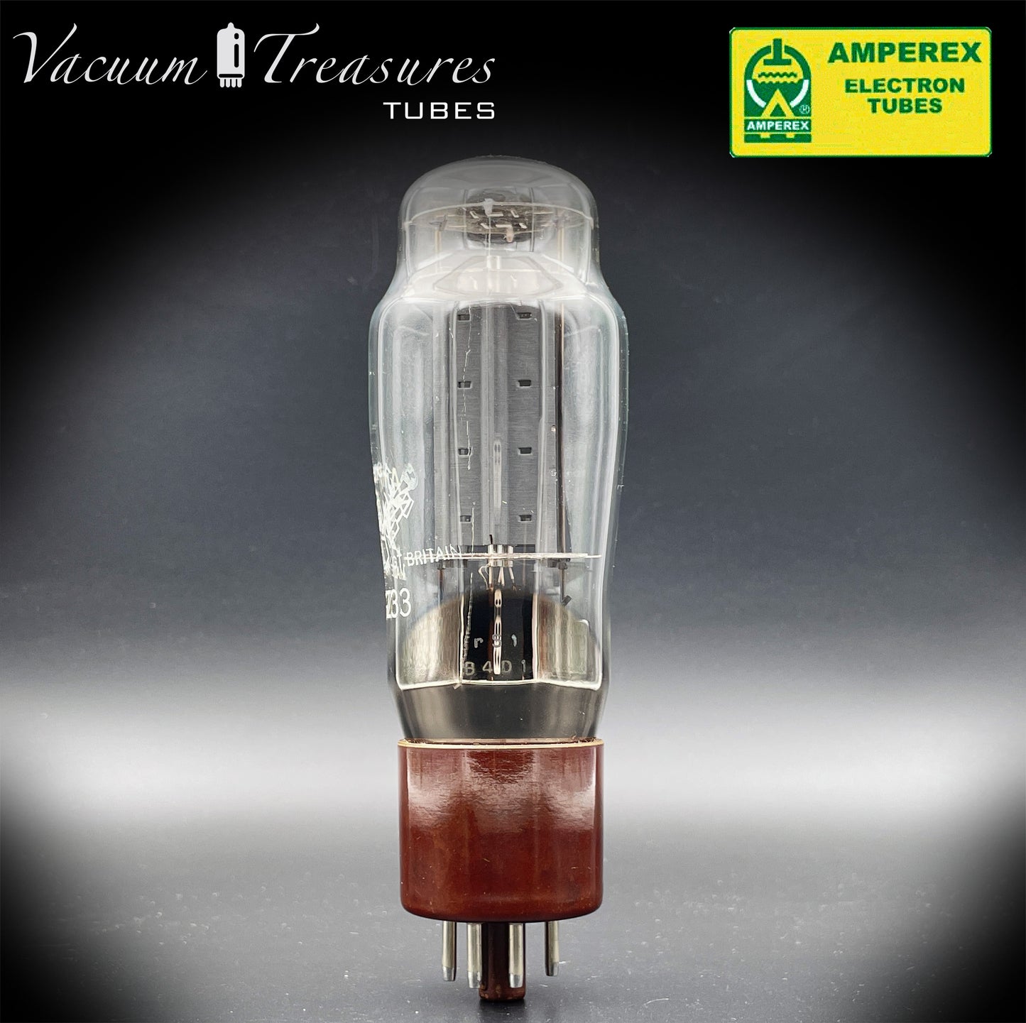 GZ33 AMPEREX BugleBoy by Mullard Blackburn Halo Getter Made in Great Britain '64