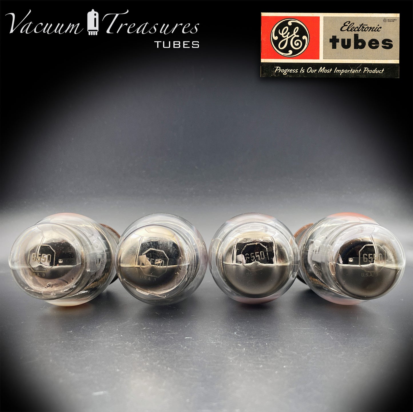 6550 GE by TUNG-SOL Type 2 – 4th Generation - AMPLITREX Matched Quad - Made in USA