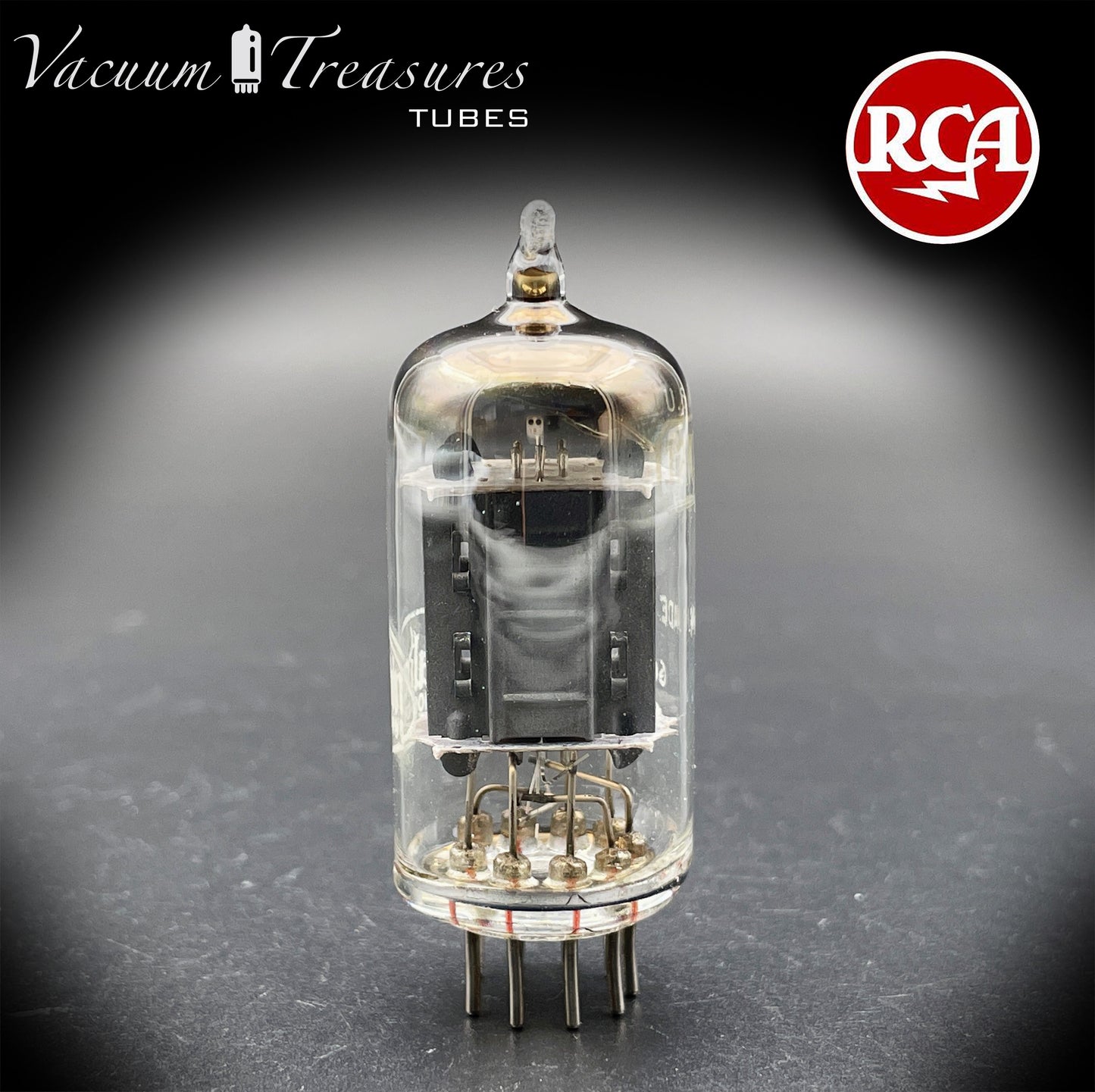 12AX7 ECC83 Baldwin/RCA Long Gray Square Tilt Getter Tested Tube Made in USA '60