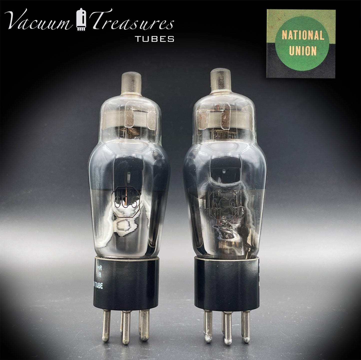 6C6 ( CK108 ) NU National Union NOS NIB Grafite Glass Matched Pair Tubes Made in USA