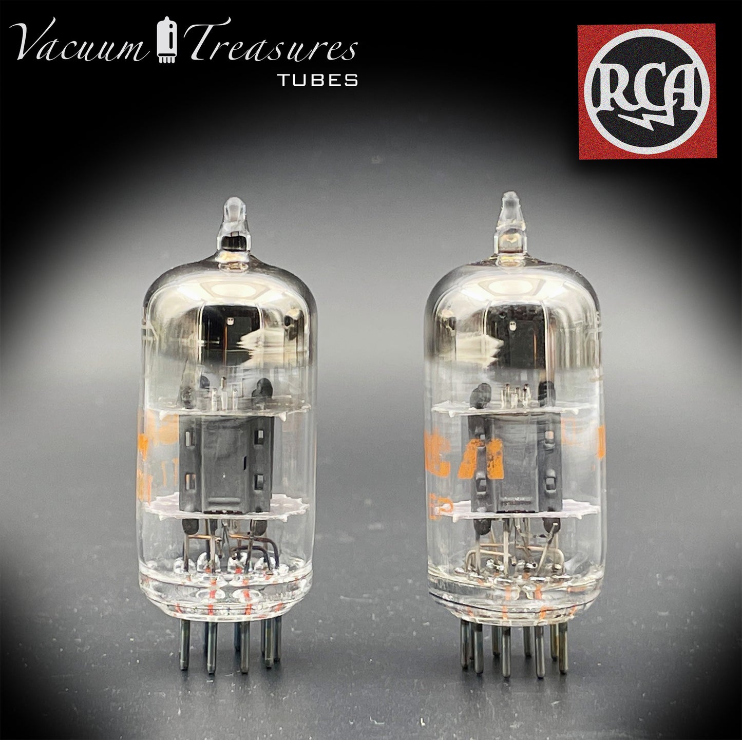 ECC81 ( 12AT7 ) RCA NOS NIB Gray Plates Halo Getter Matched Tubes MADE IN USA