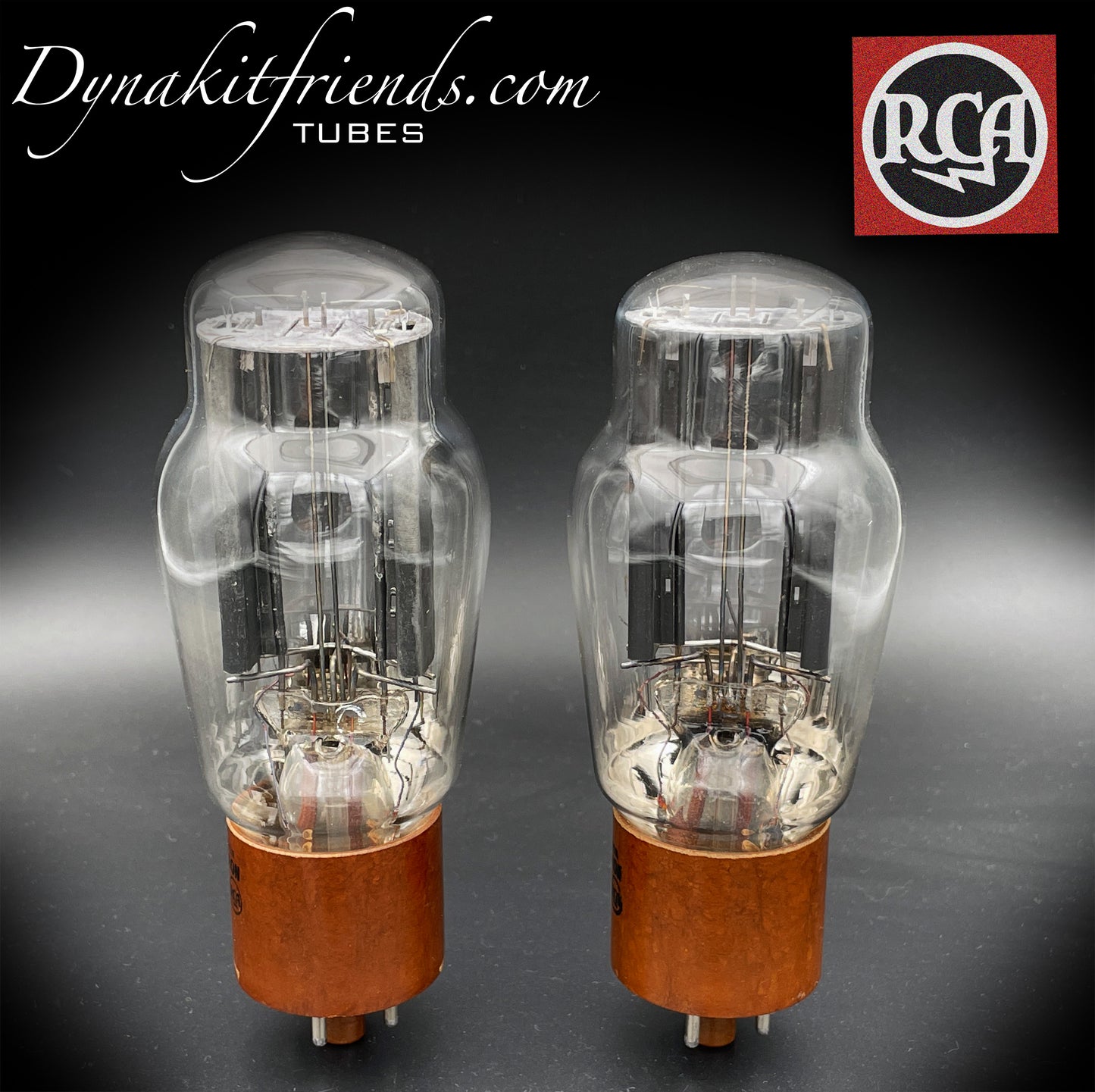 5R4GY ( CV717 ) RCA Black Plates Square Bottom Getter Matched Tubes Rectifiers Made in USA '50s