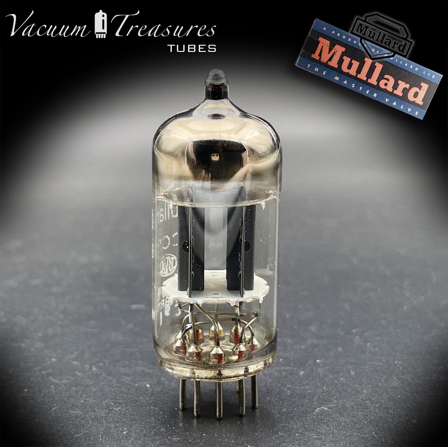12AX7 / ECC83 NOS MULLARD Blackburn 1964 – Short Gray Plates – Halo Getter – Low Noise & Mic
