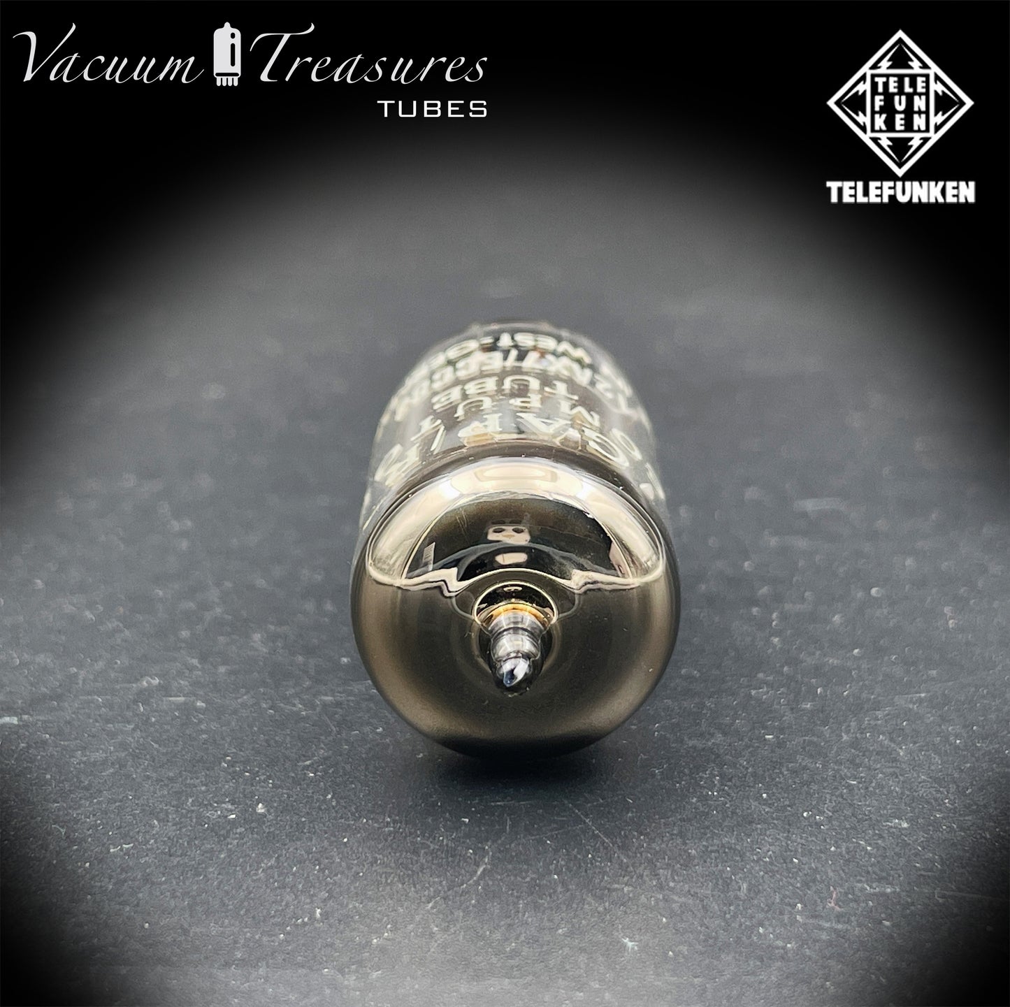 ECC83 / 12AX7 TELEFUNKEN Smooth Plates Diamond Bottom Tube Made in GERMANY