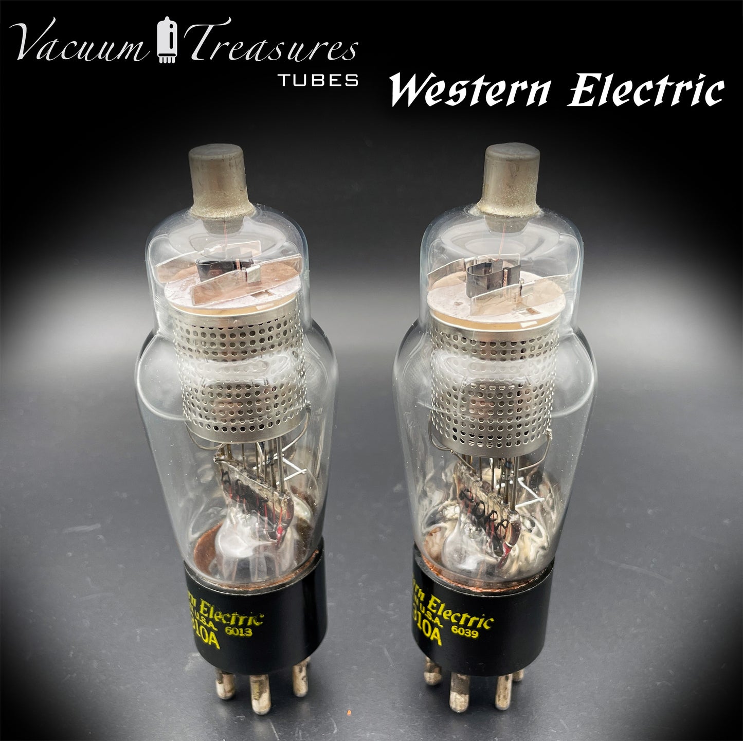 Western Electric 310A Mesh Plates – Matched Pair – Square Getter – AMPLITREX Tested – Made in USA