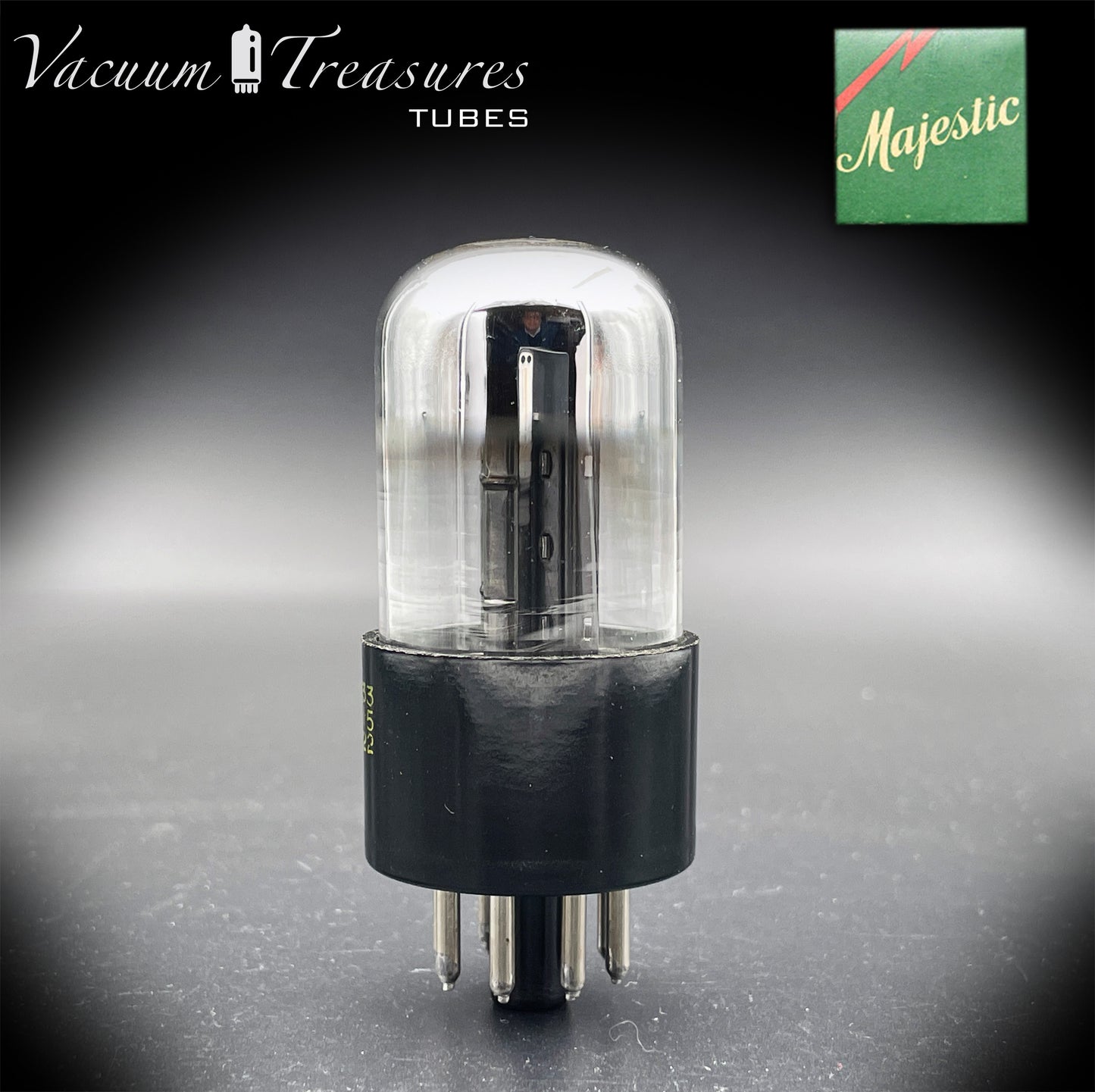 6SN7GTA NOS MAJESTIC by SYLVANIA CHROME TOP AMPLITREX Tested Tube Made in USA '50s