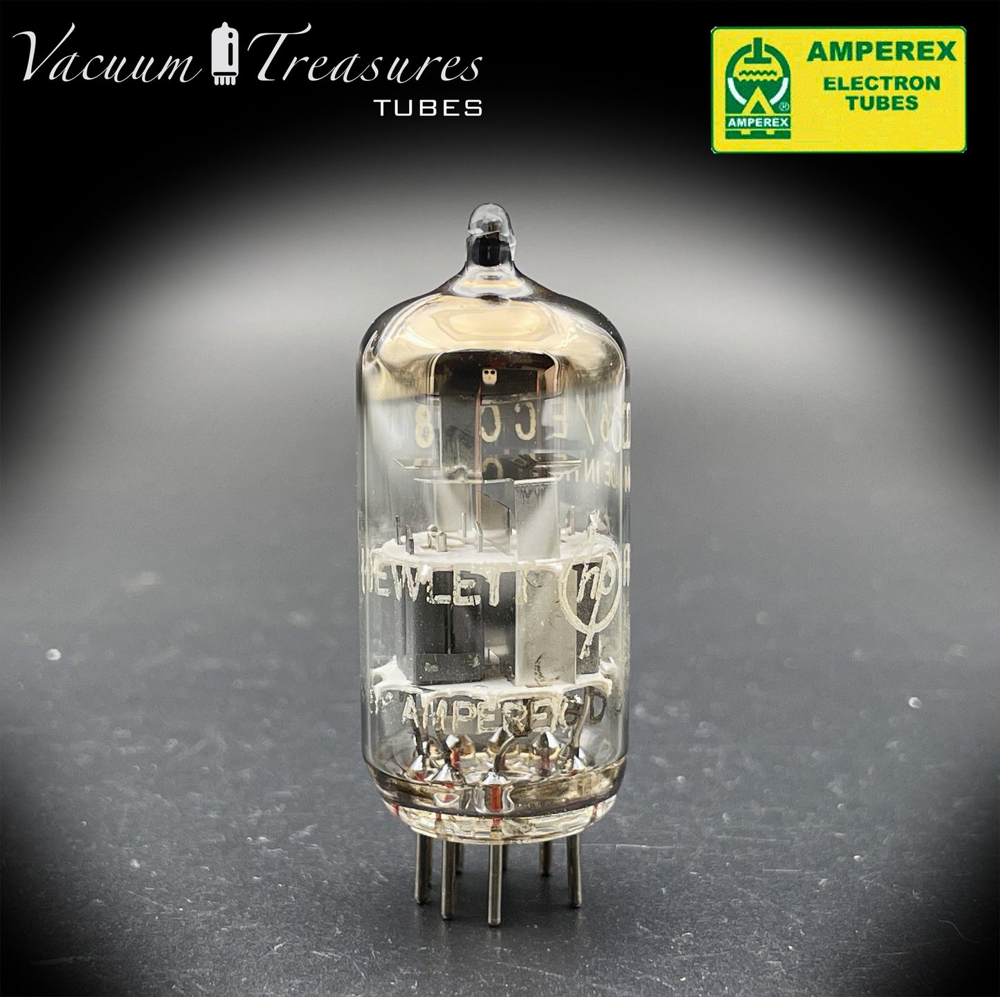 ECC88 6DJ8 HP by AMPEREX Heerlen Factory Tested Tube Made In Holland '68