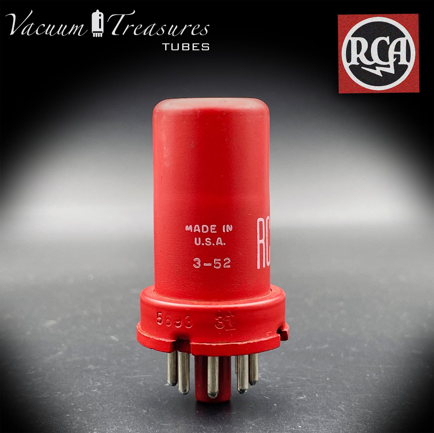 5693 ( CV3699 ) RCA NOS SPECIAL RED AMPLITREX Tested Tube MADE IN USA '52