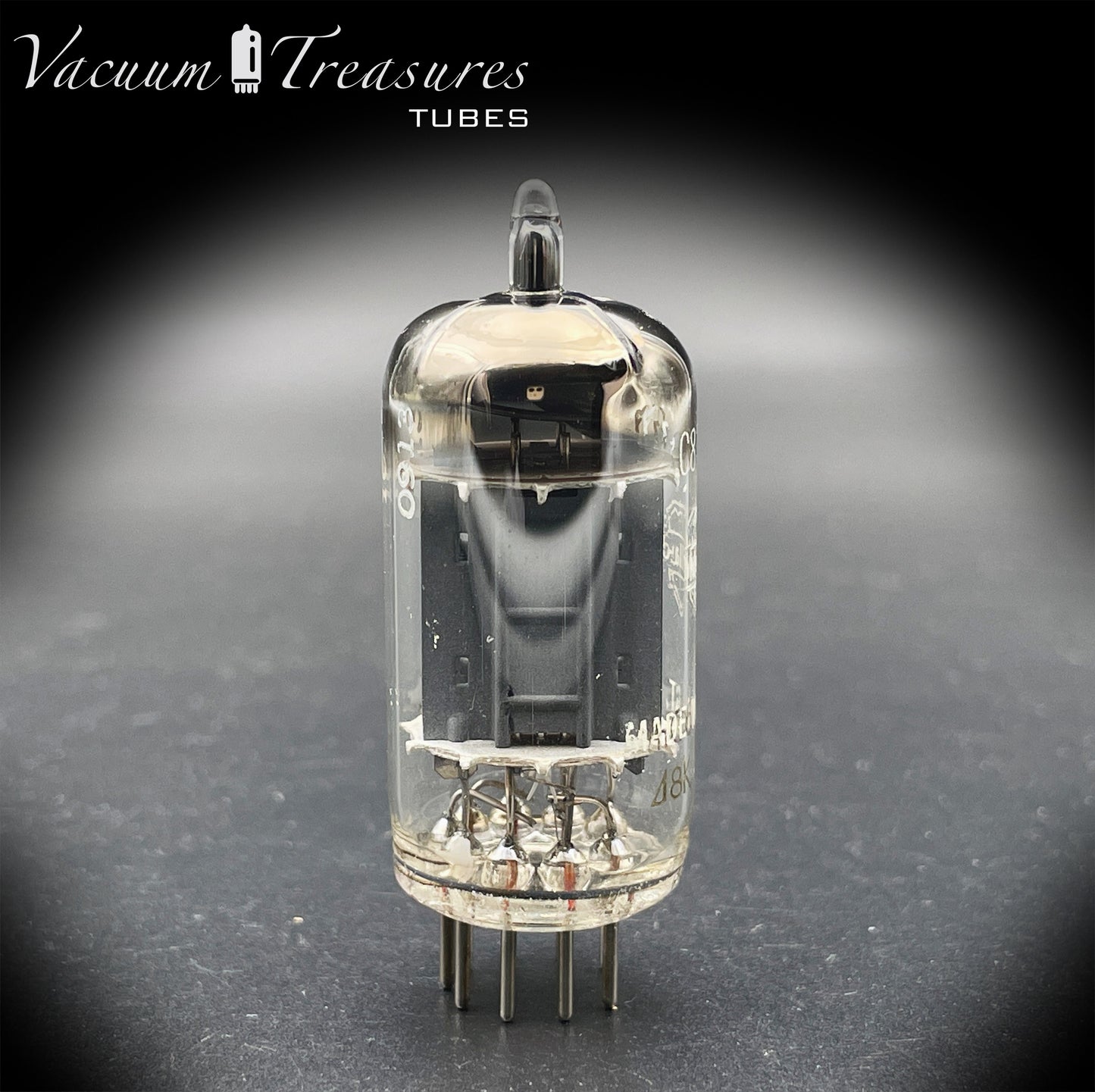 12AX7 / ECC83 NOS MULLARD – Heerlen 1958 – Long Gray Plates – Foil Getter – AMPLITREX Tested