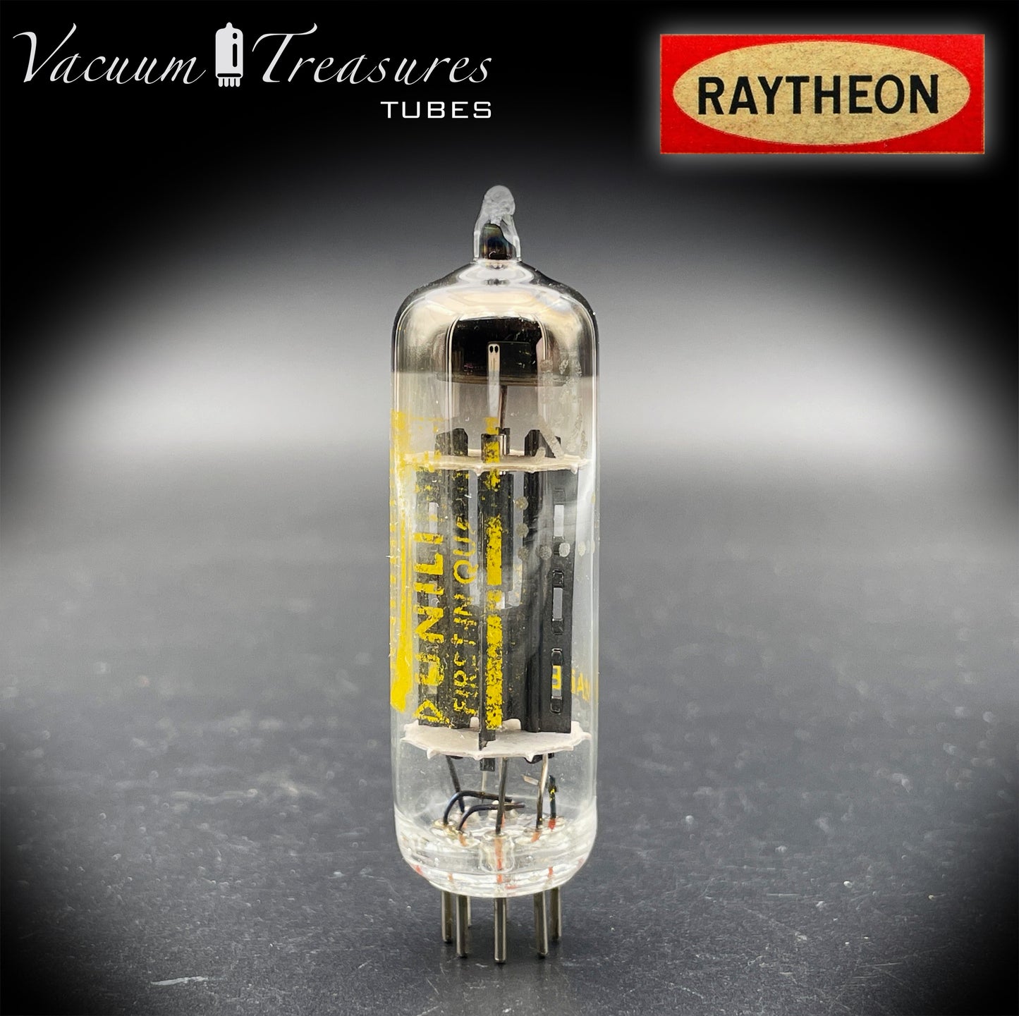 12X4 RAYTHEON NOS NIB Black Plates Halo Getter Tube Rectifier Made in USA '60s