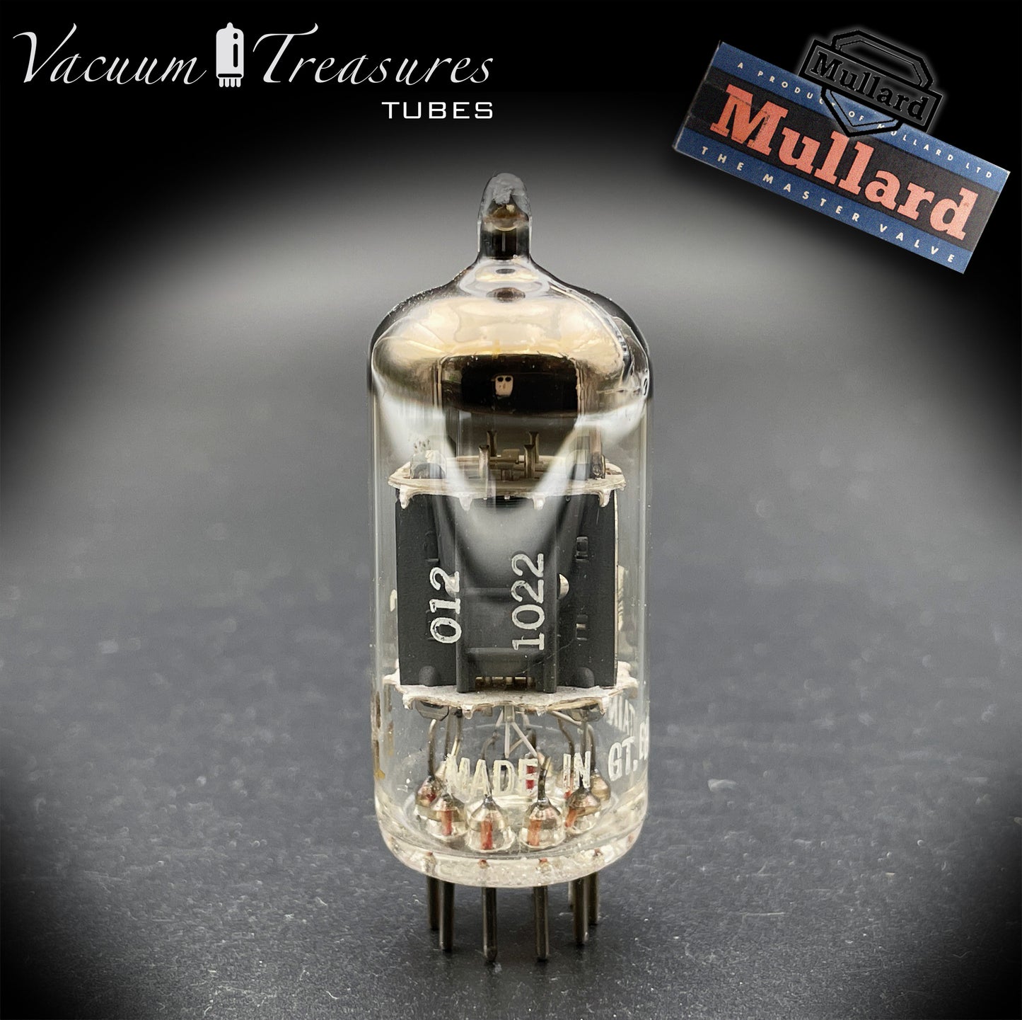 12AX7 ( ECC83 ) MULLARD Blackburn Short plates O Getter Tested Tubes MADE IN GREAT BRITAIN '50s