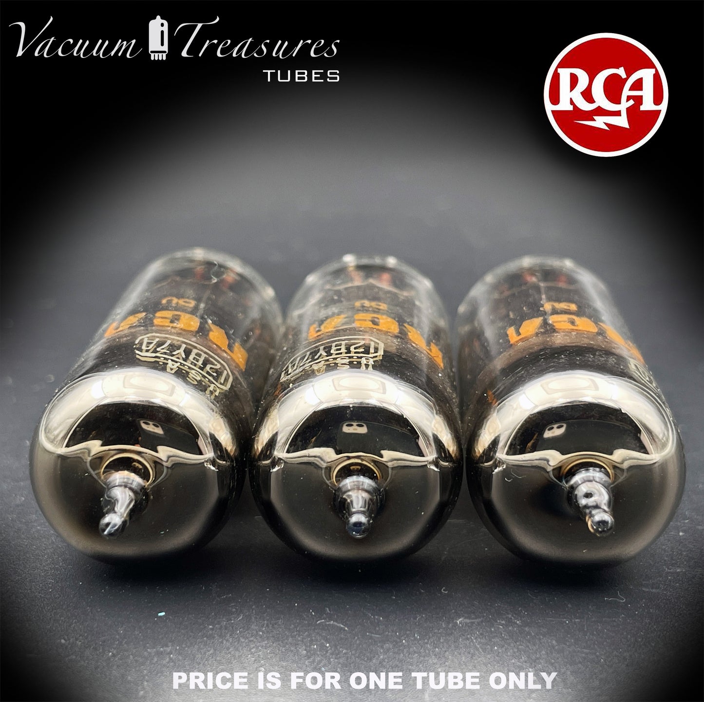 12BY7A EL180 RCA NOS Gray Plates Smoked Glass Halo Getter Tested Tube Made in USA