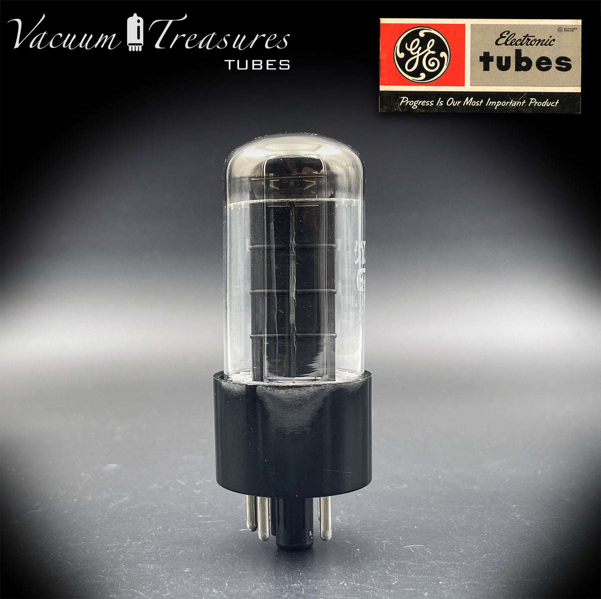 5Y3GT / 5Z2P GE NOS Black Plates D Getter Tube Rectifier Made in USA