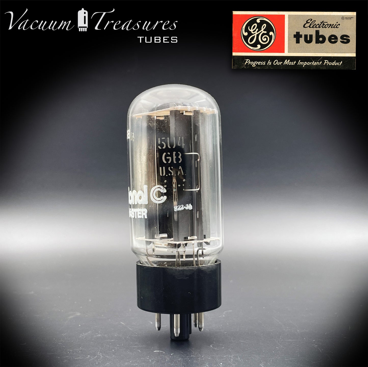 5U4 GB  5AS4A GE/International NOS NIB Gray Plates Side Square Getter Tested Tube Rectifier Made in USA