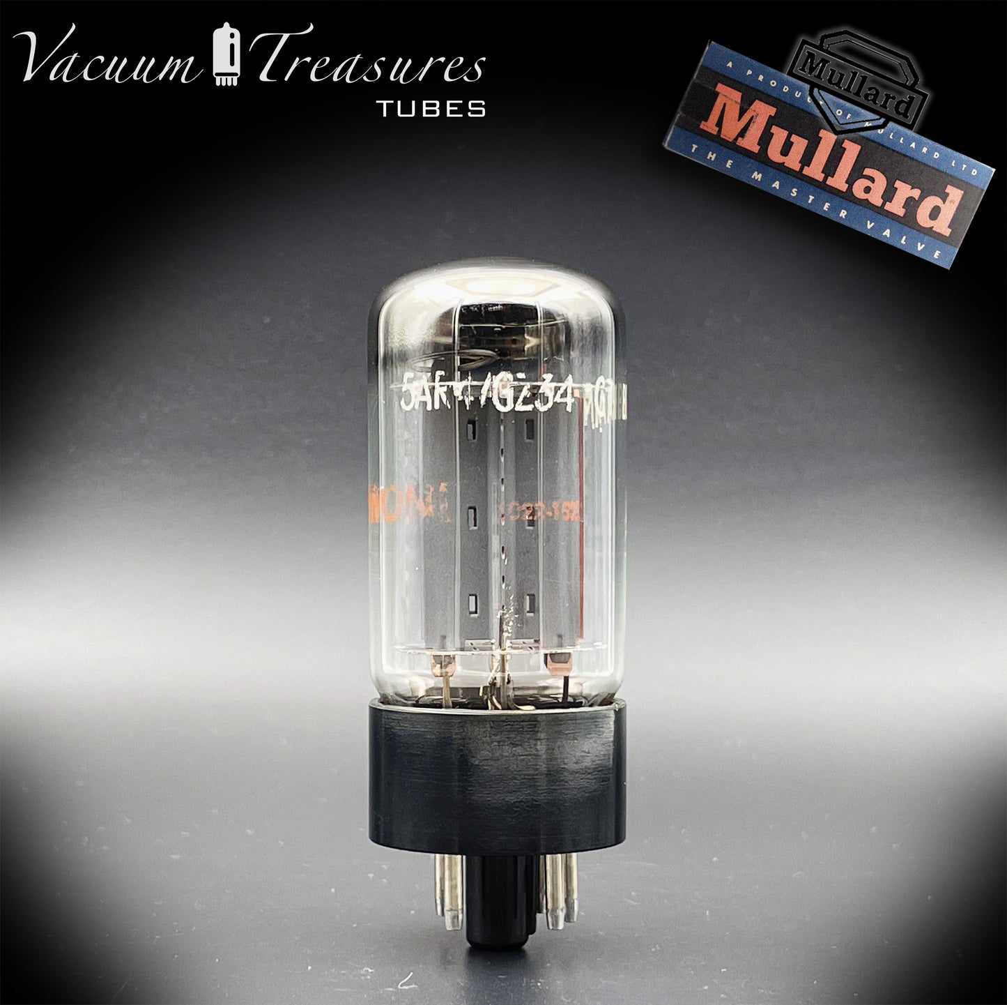 5AR4 ( GZ34 ) NOS MULLARD for HAMMOND, Blackburn plant, 7 Notch Copper Plates, Tested Tube Rectifier Made in GT. BRITAIN